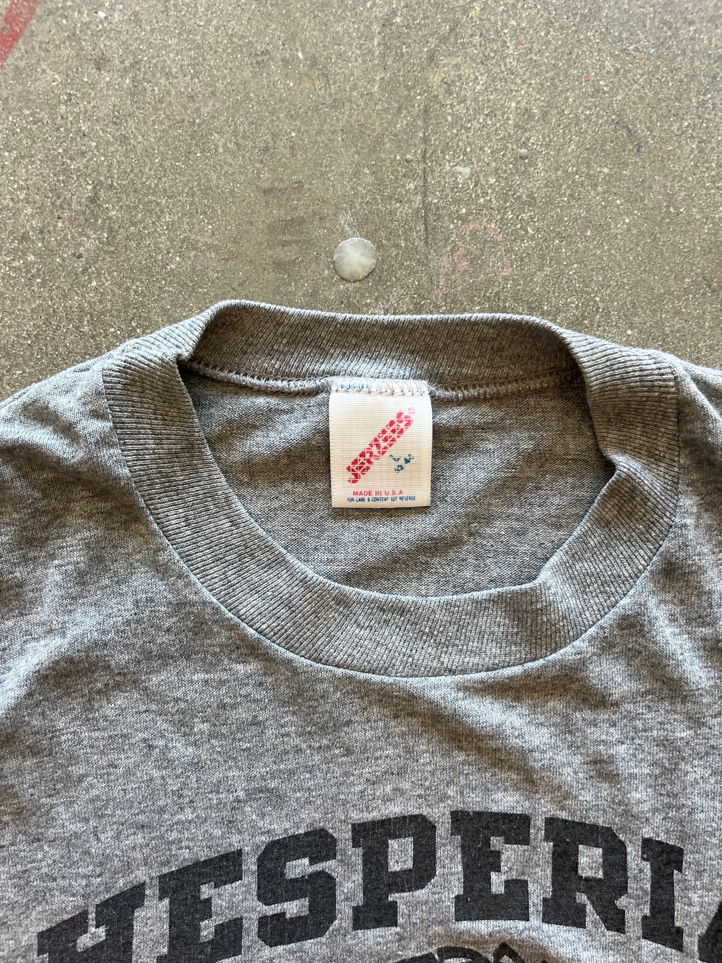 90’S HEATHER GRAY “HESPERIA P.E.” TEE - BOXY L