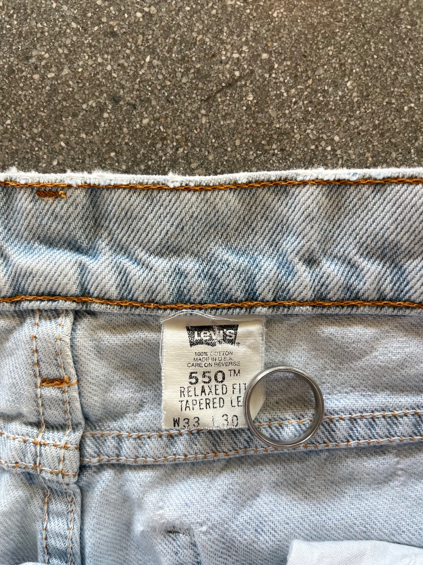 90’S BAGGY LIGHT WASH ORANGE TAB 550 LEVI’S - 33