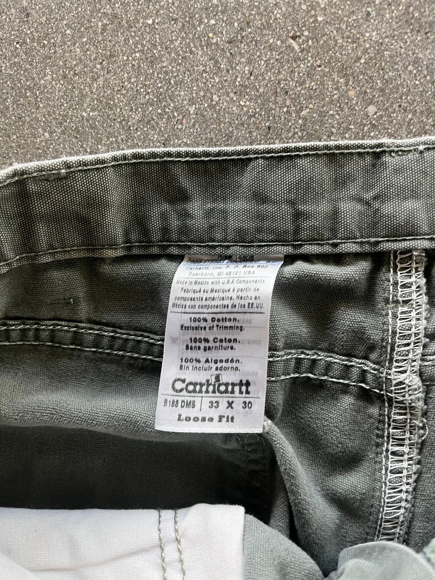 2000’S DISTRESSED GREEN CARHARTT DOUBLE KNEES - 33