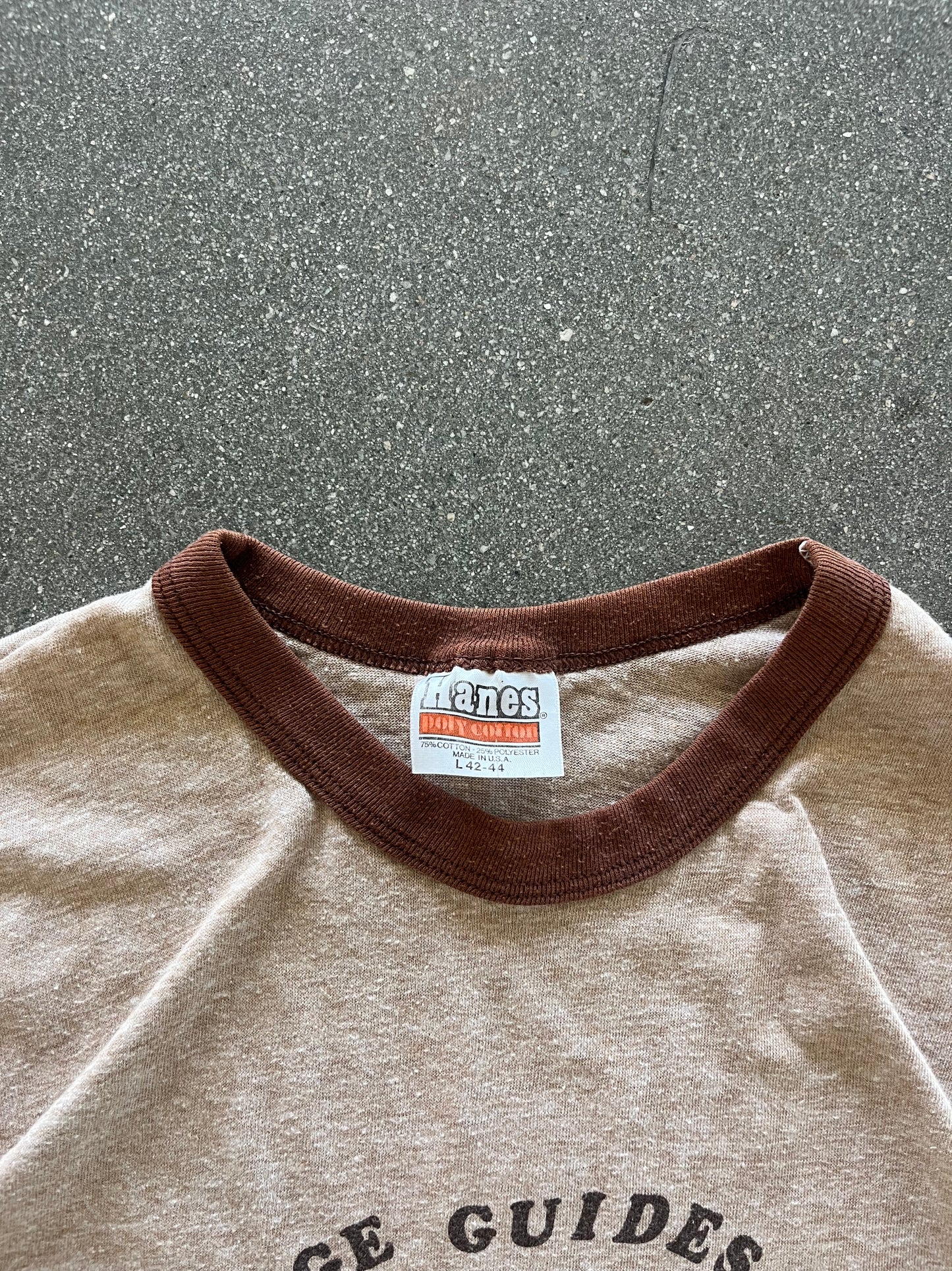 70’S “WOOD BADGE” RINGER TEE - M/L