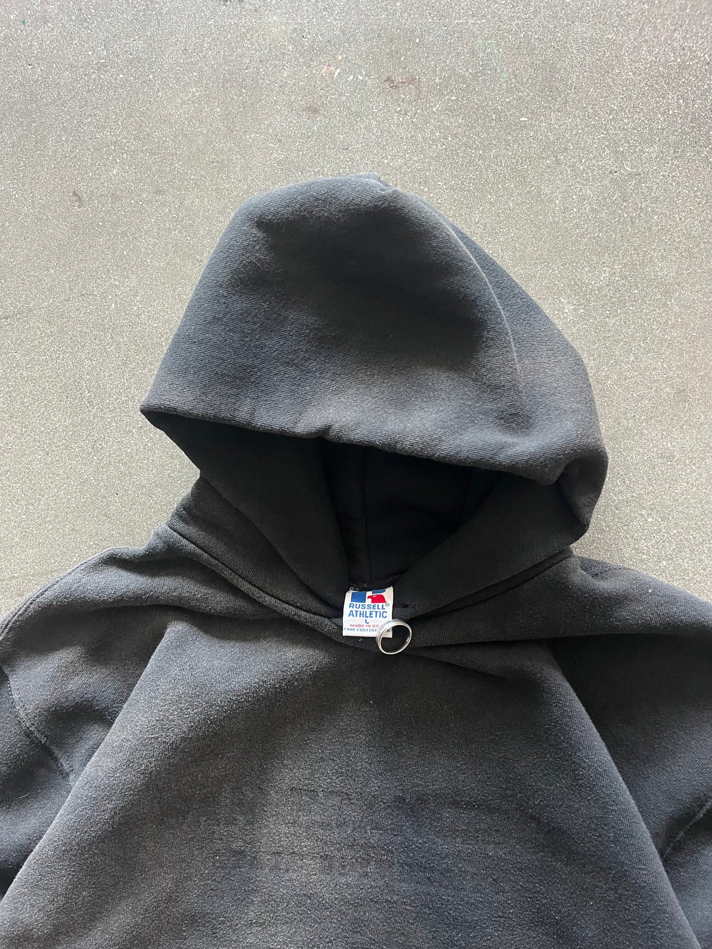 90’S SUNFADED BLACK GHOST PRINT RUSSELL - M/L