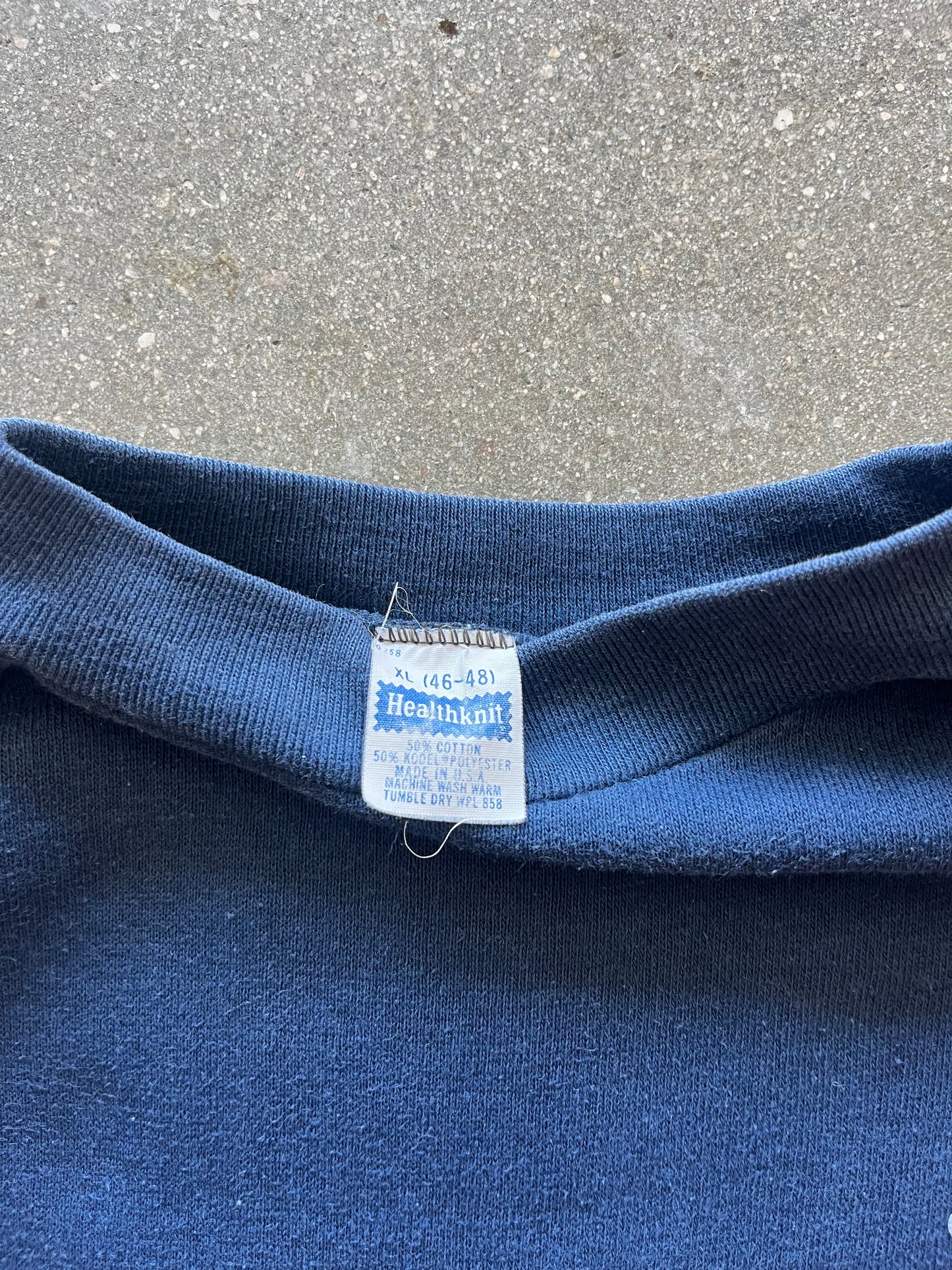 80’S NAVY “SIRI WOLF CREEK” RAGLAN CREWNECK - BOXY M
