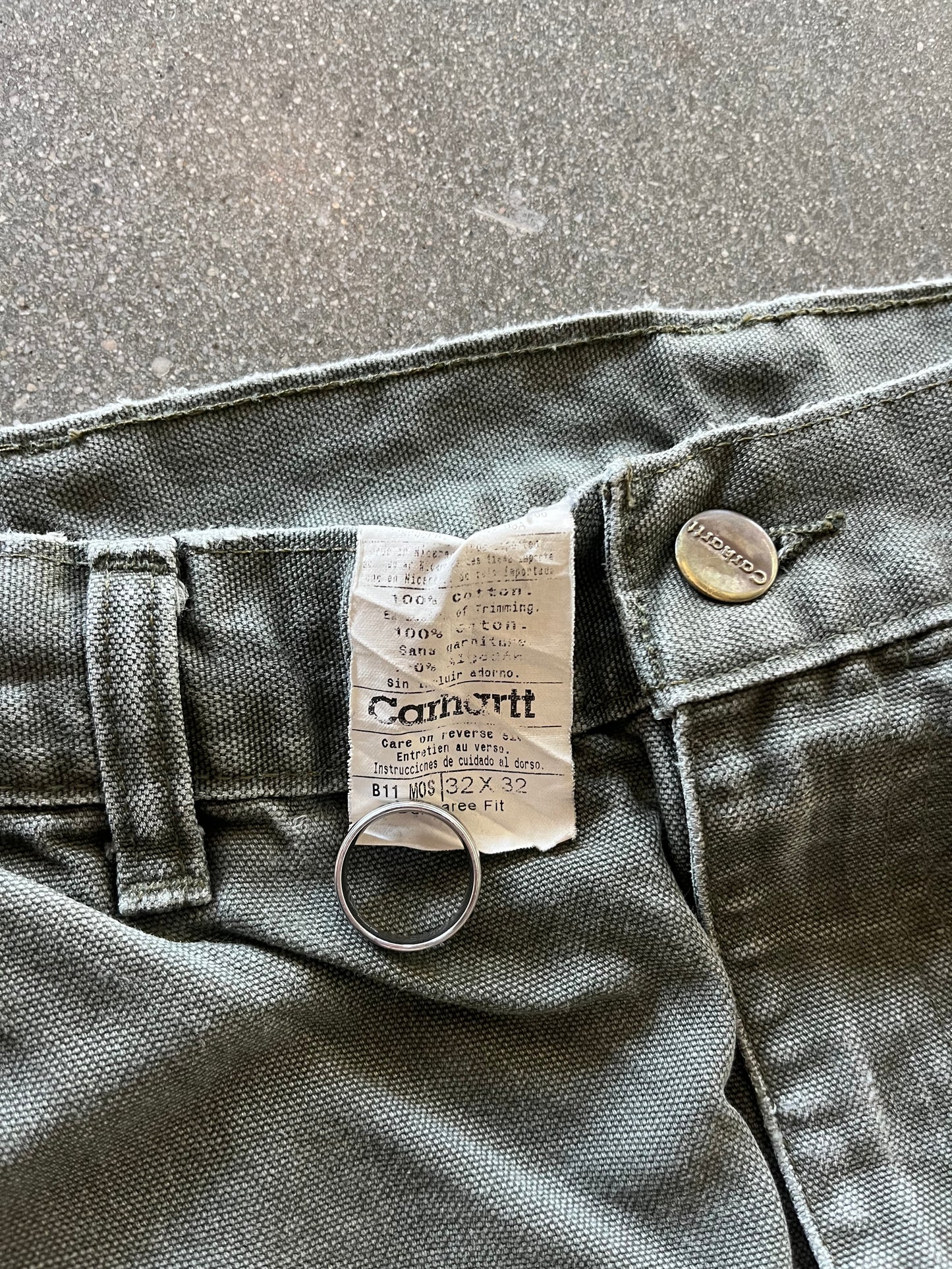 90’S FADED GREEN CARHARTT CARPENTERS - 32