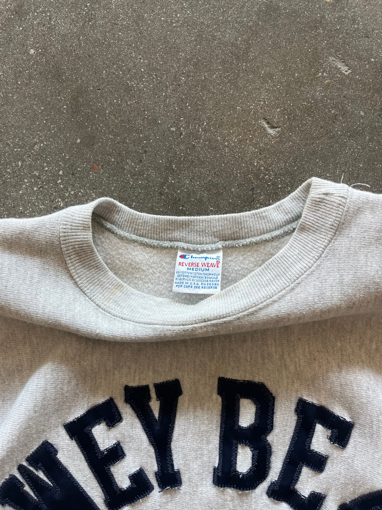 90’S “DEWEY BEACH” REVERSE WEAVE CREWNECK - M