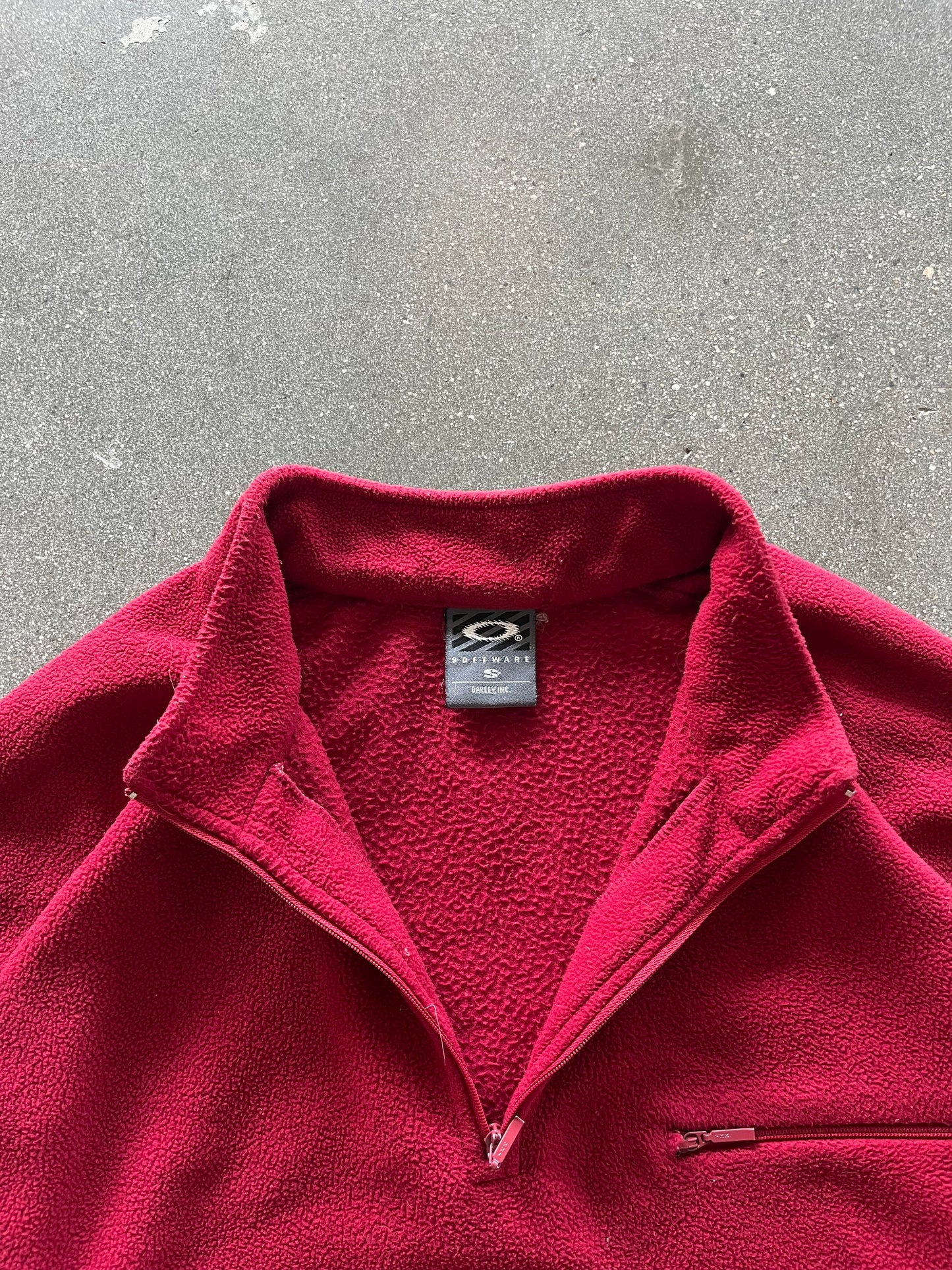 90’S RED OAKLEY SOFTWARE FLEECE - M
