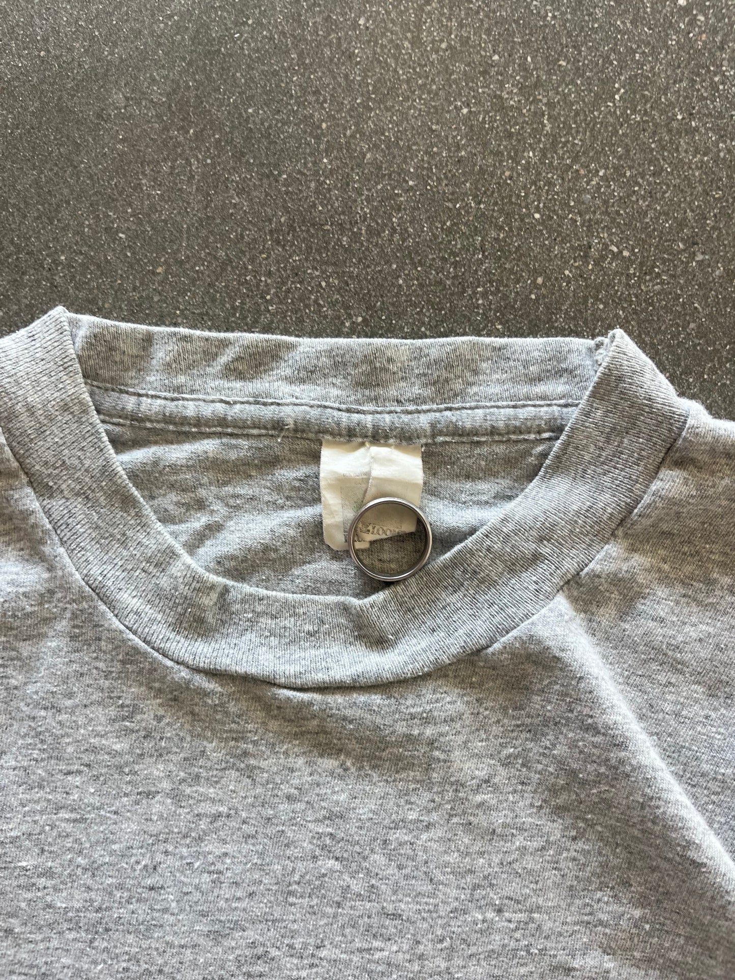 90’S HEATHER GRAY SELVEDGE POCKET TEE - M