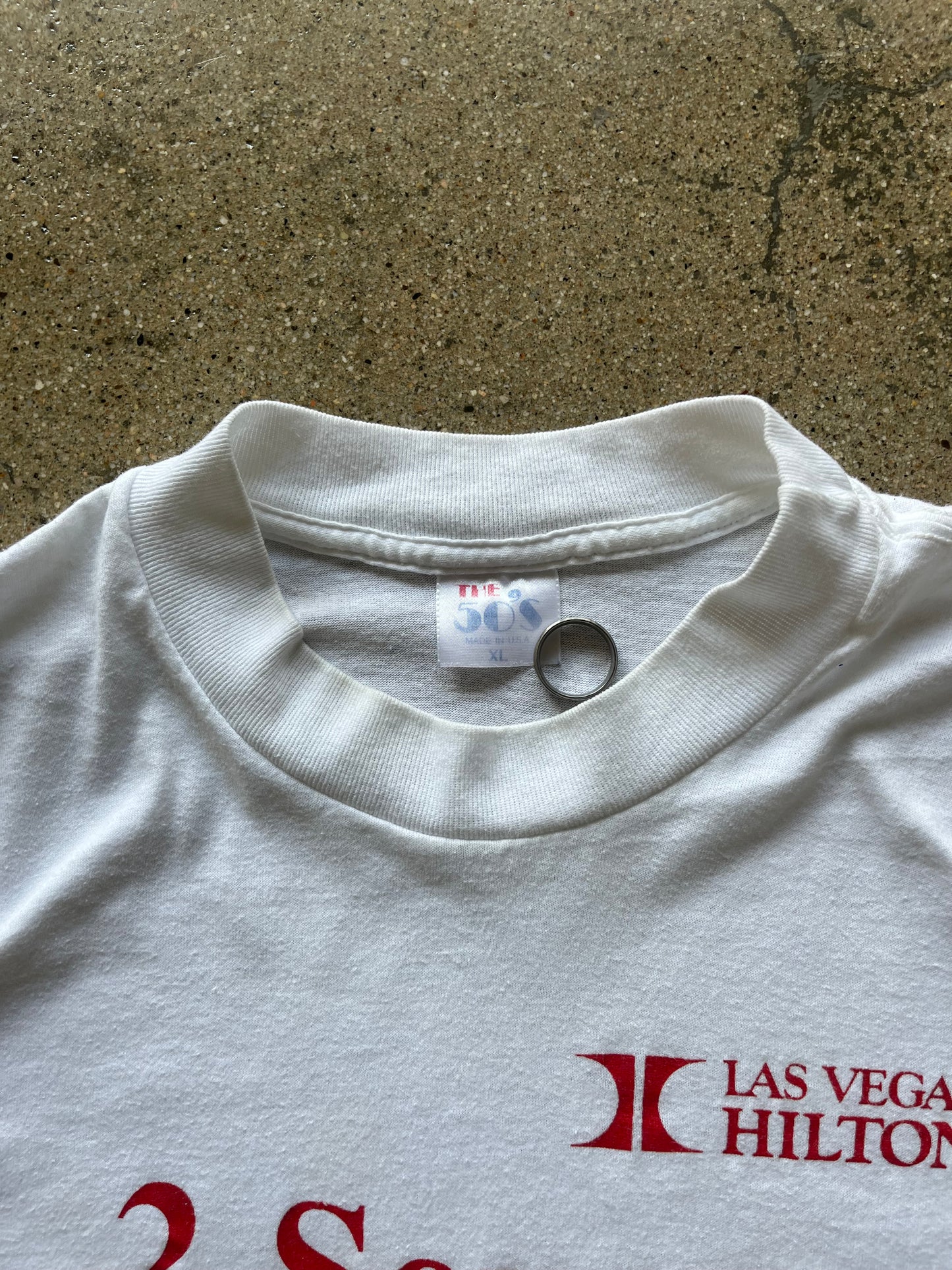 80’S “2 SEVENS” HILTON CASINO TEE - L