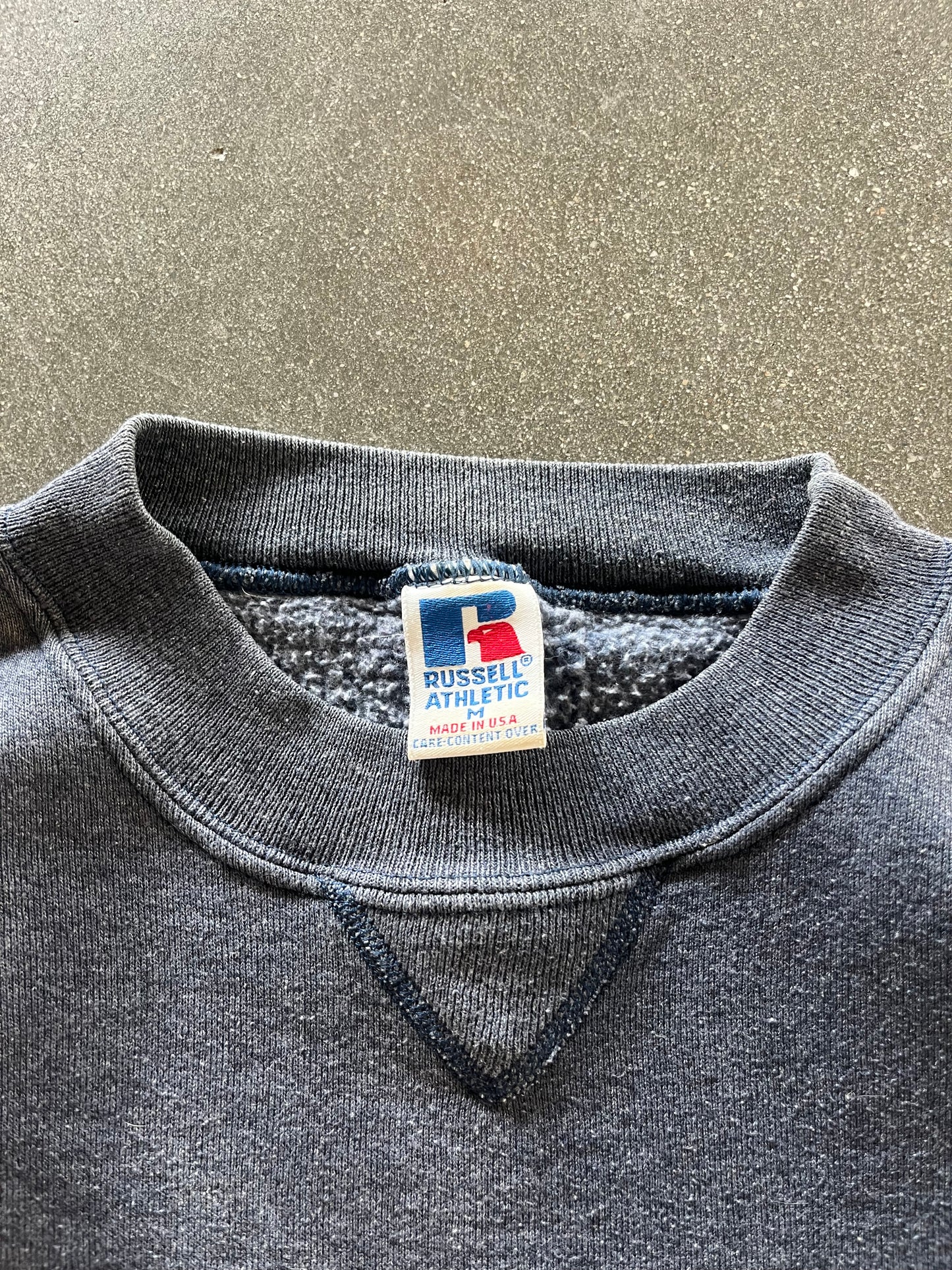 90’S FADED NAVY RUSSELL CREWNECK - BOXY M