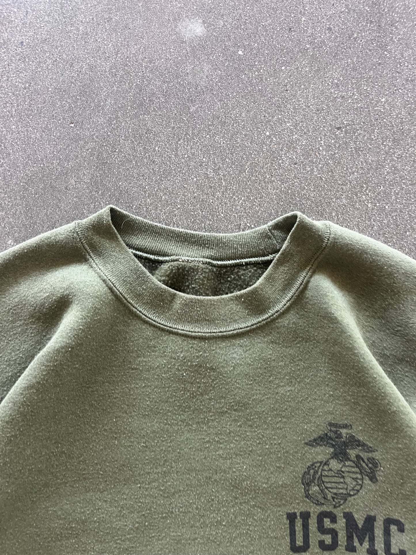 90’S OLIVE USMC CREWNECK - M