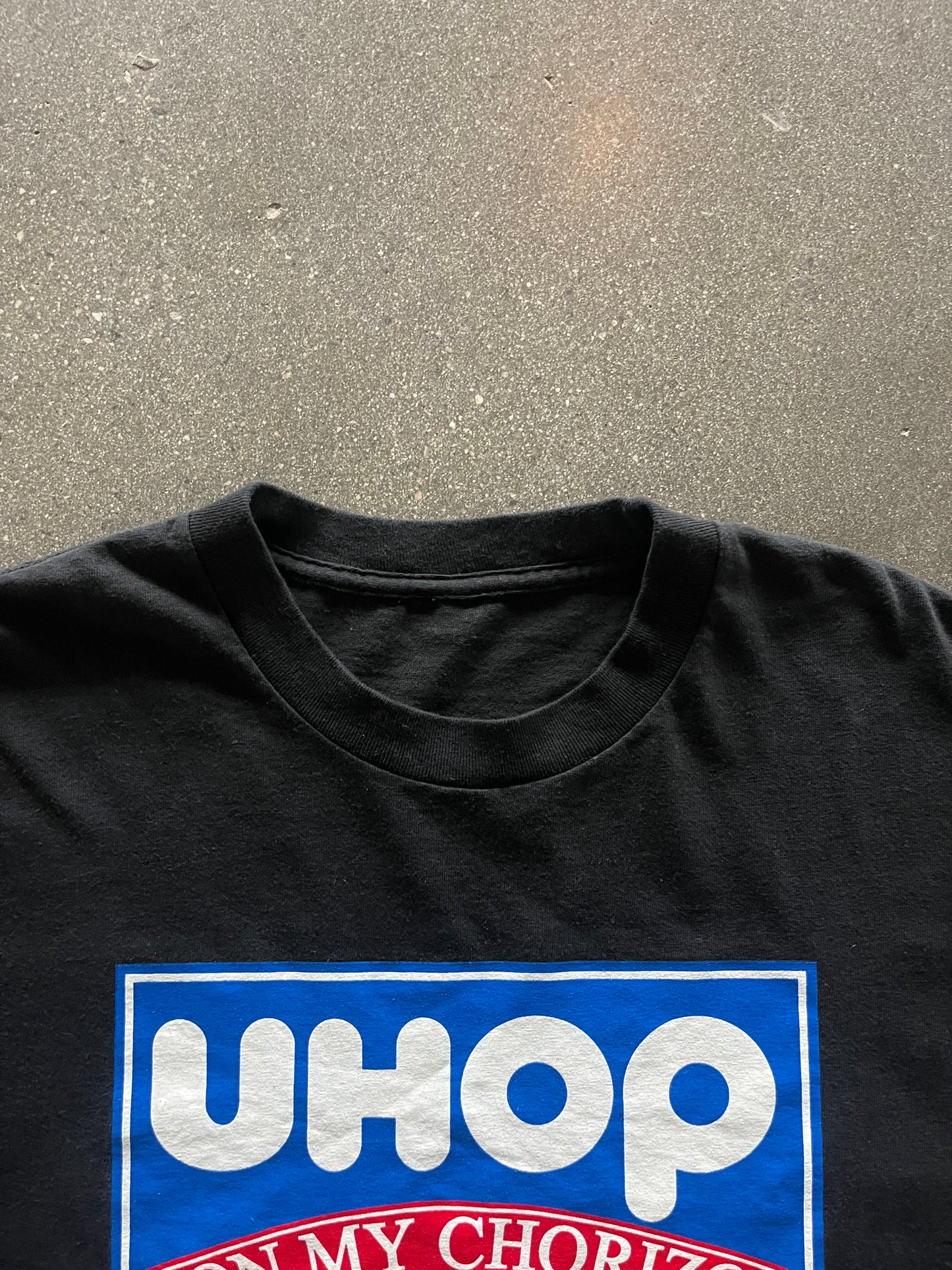 2000’S “UHOP ON MY CHORIZO” NSFW TEE - L