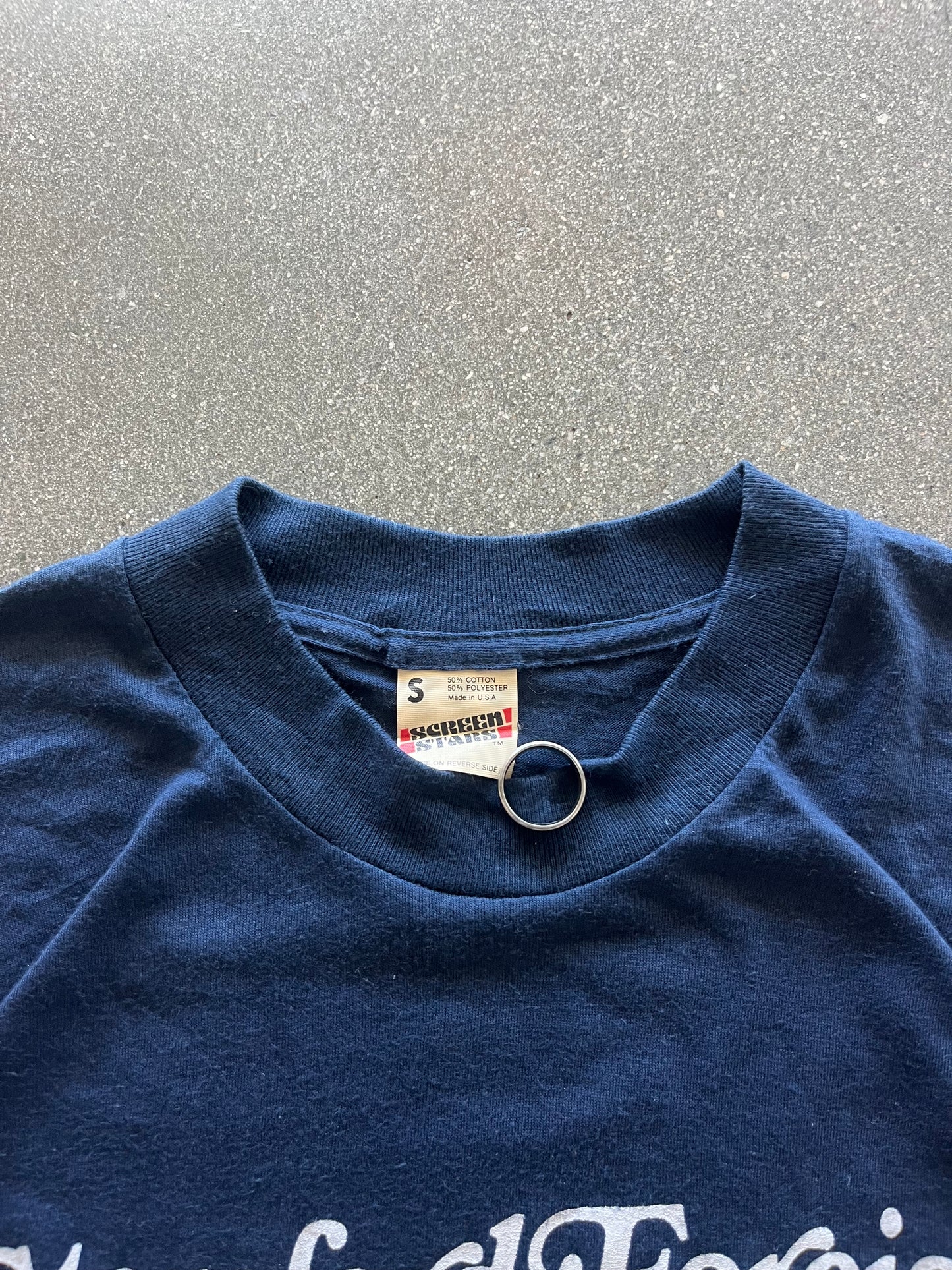 80’S NAVY “STAMFORD FOREIGN” TEE - S