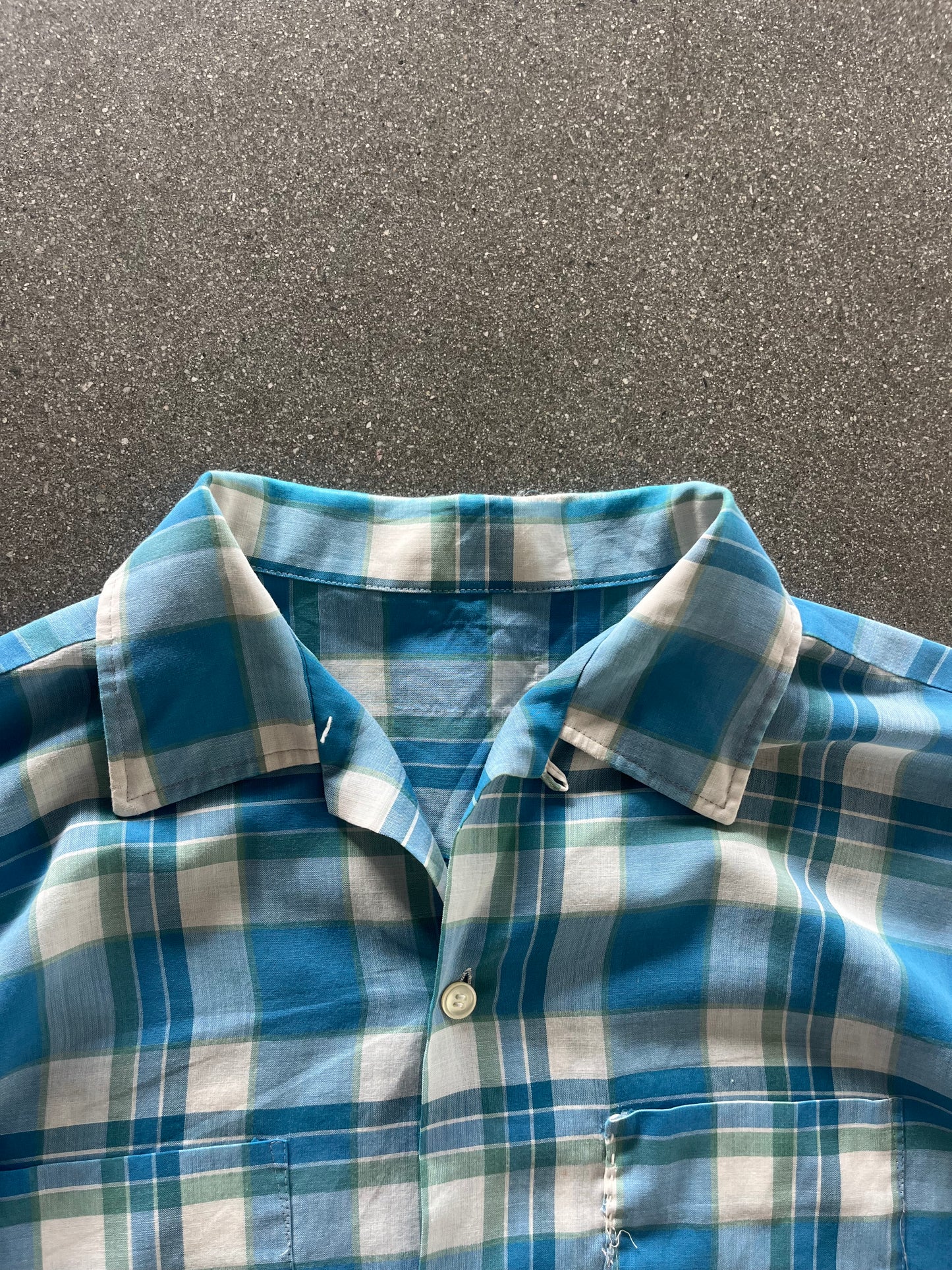 60’S TWO POCKET LOOP CAMP COLLAR SHIRT - L