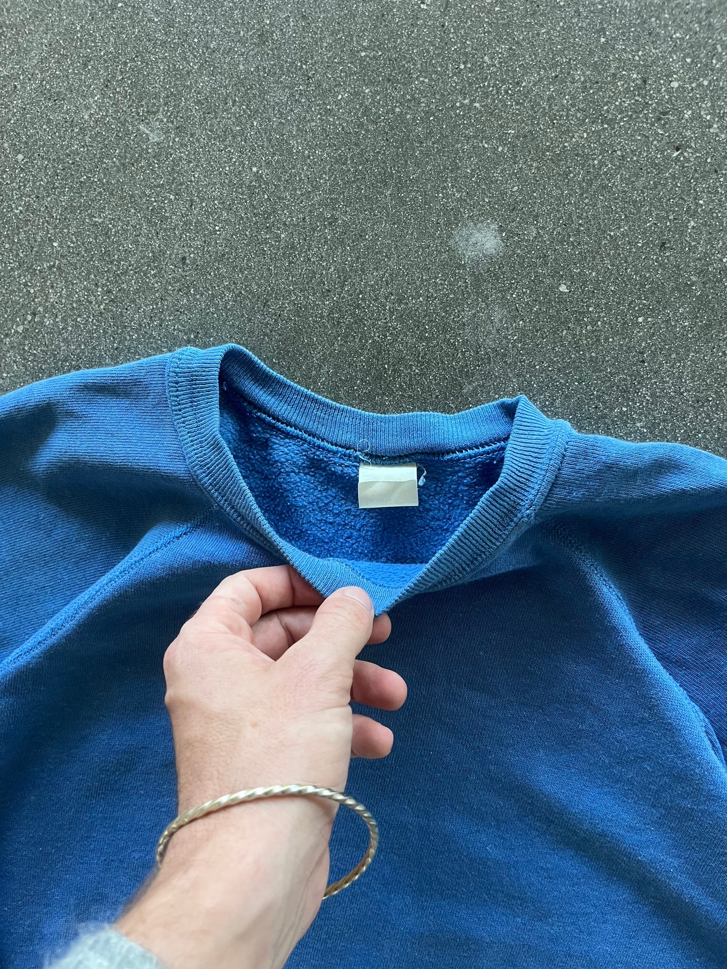 80’S PRIMARY BLUE RAGLAN CREWNECK - BOXY S