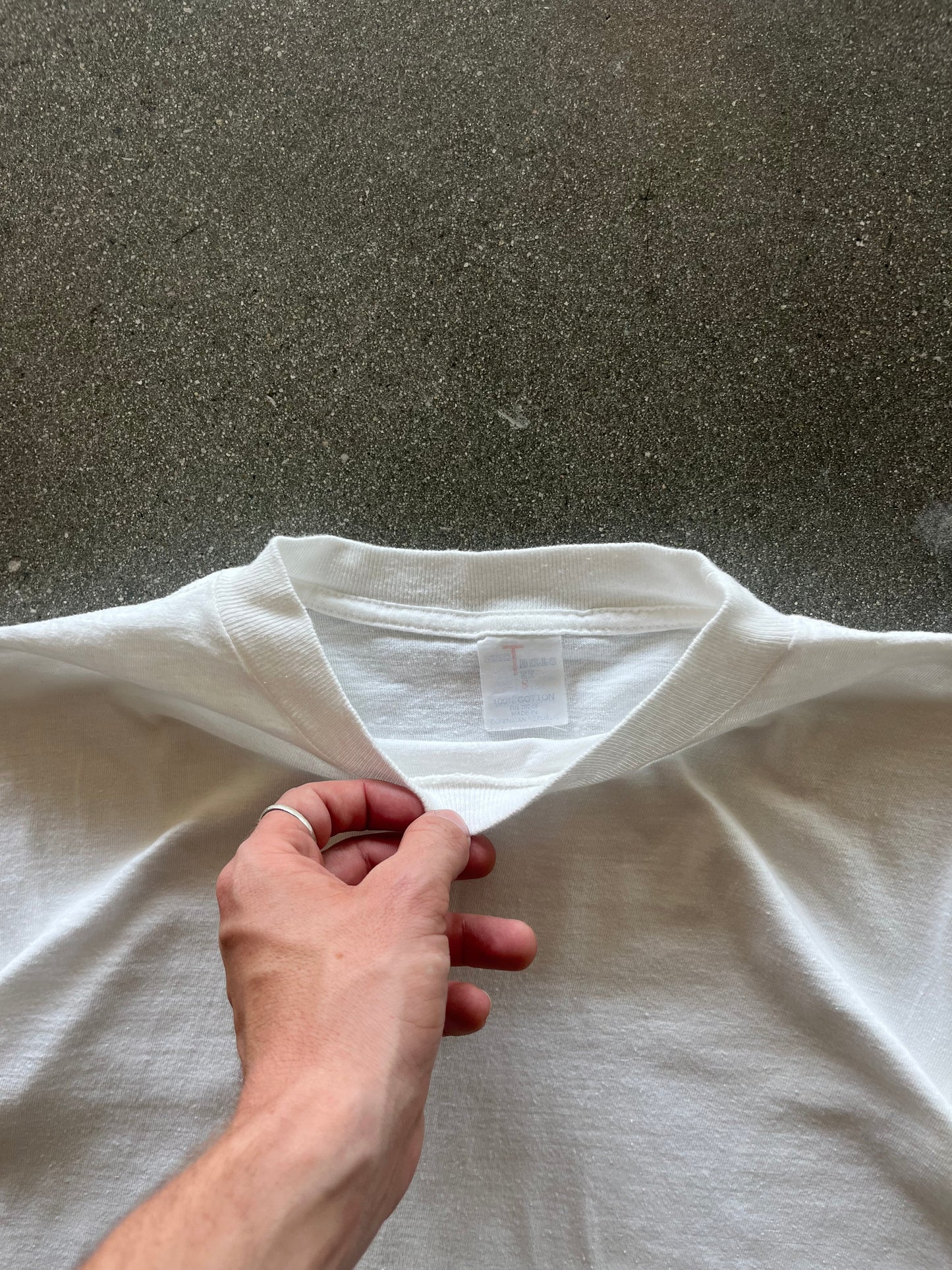 90’S WHITE BLANK BABY TEE - BOXY S