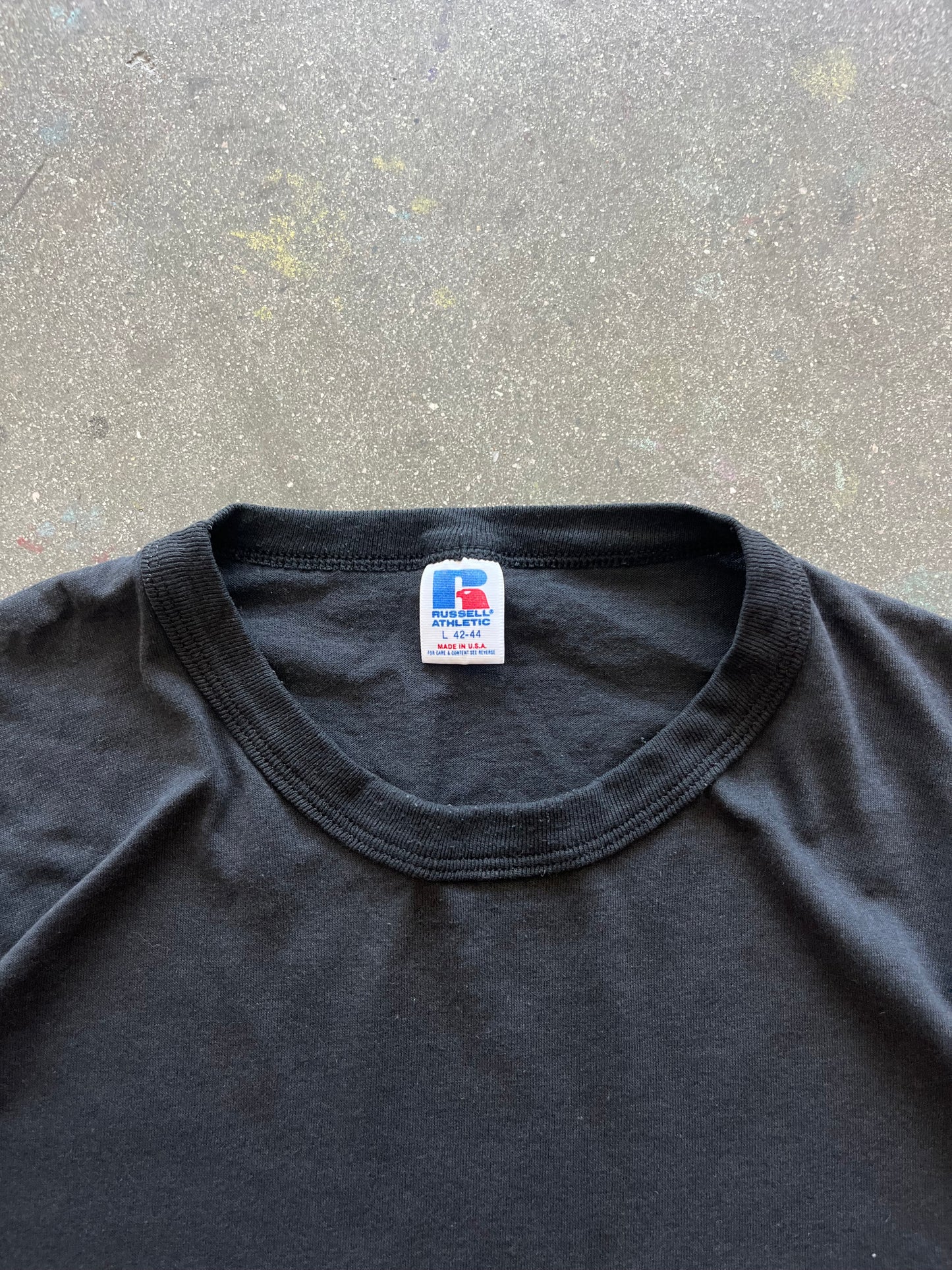 80’S FADED BLACK BLANK TEE - BOXY M/L