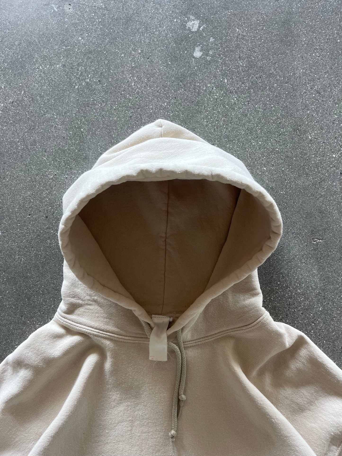 90’S CREAM BLANK HOODIE - BOXY L