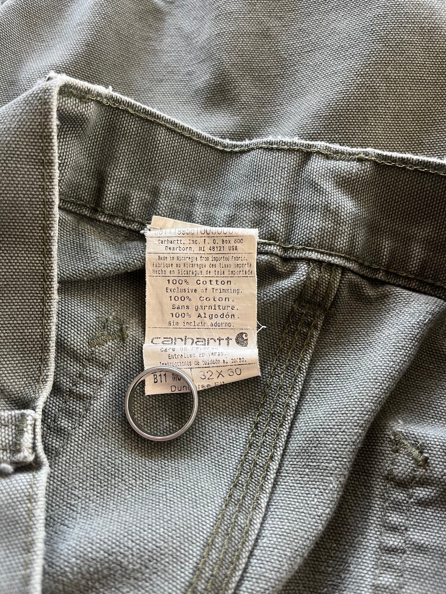 90’S GREEN CARHARTT CARPENTERS - 32