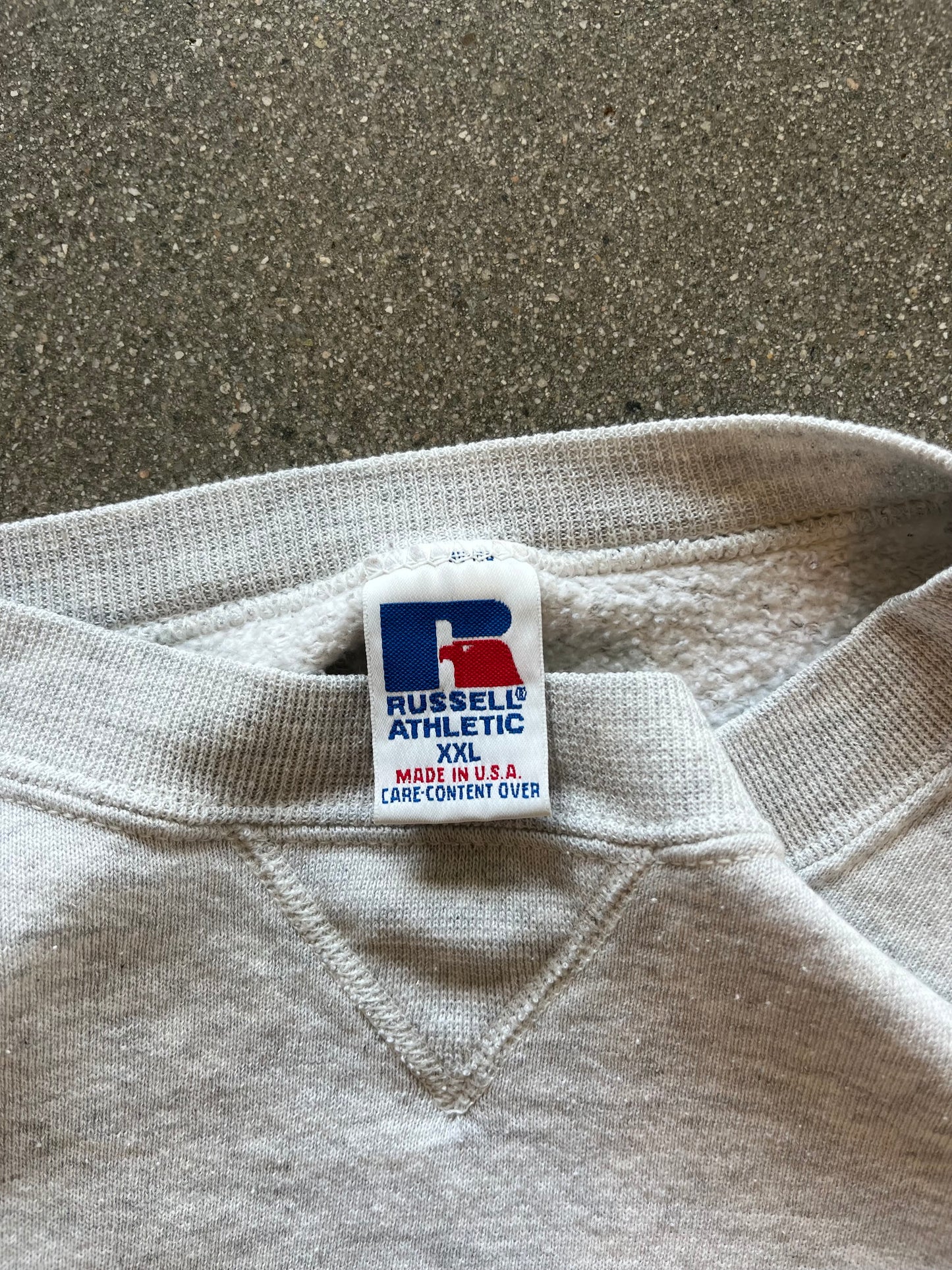 90’S GRAY RUSSELL ATHLETIC CREWNECK - BOXY XL