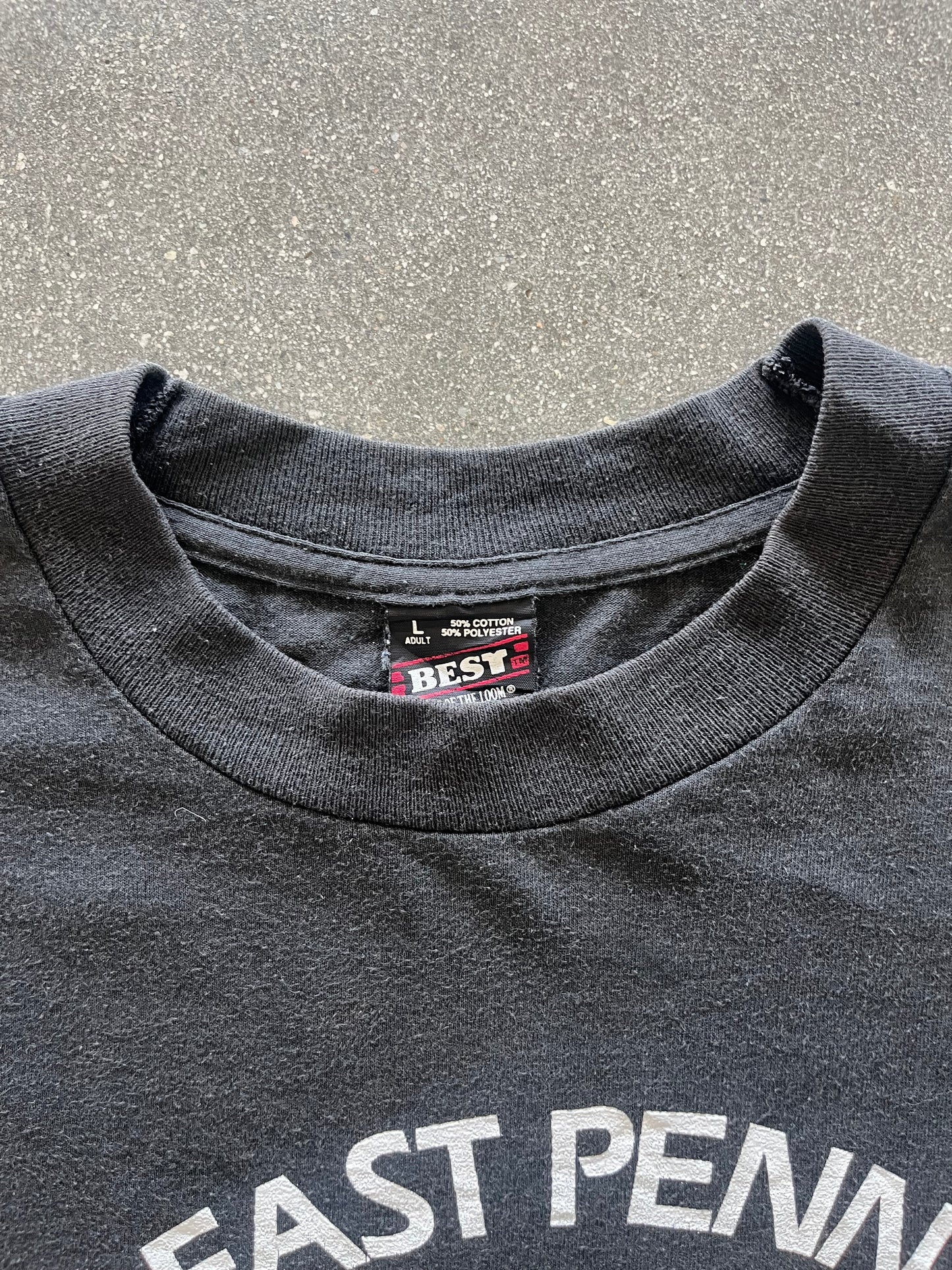 90’S BLACK “EAST PENN” TEE - L