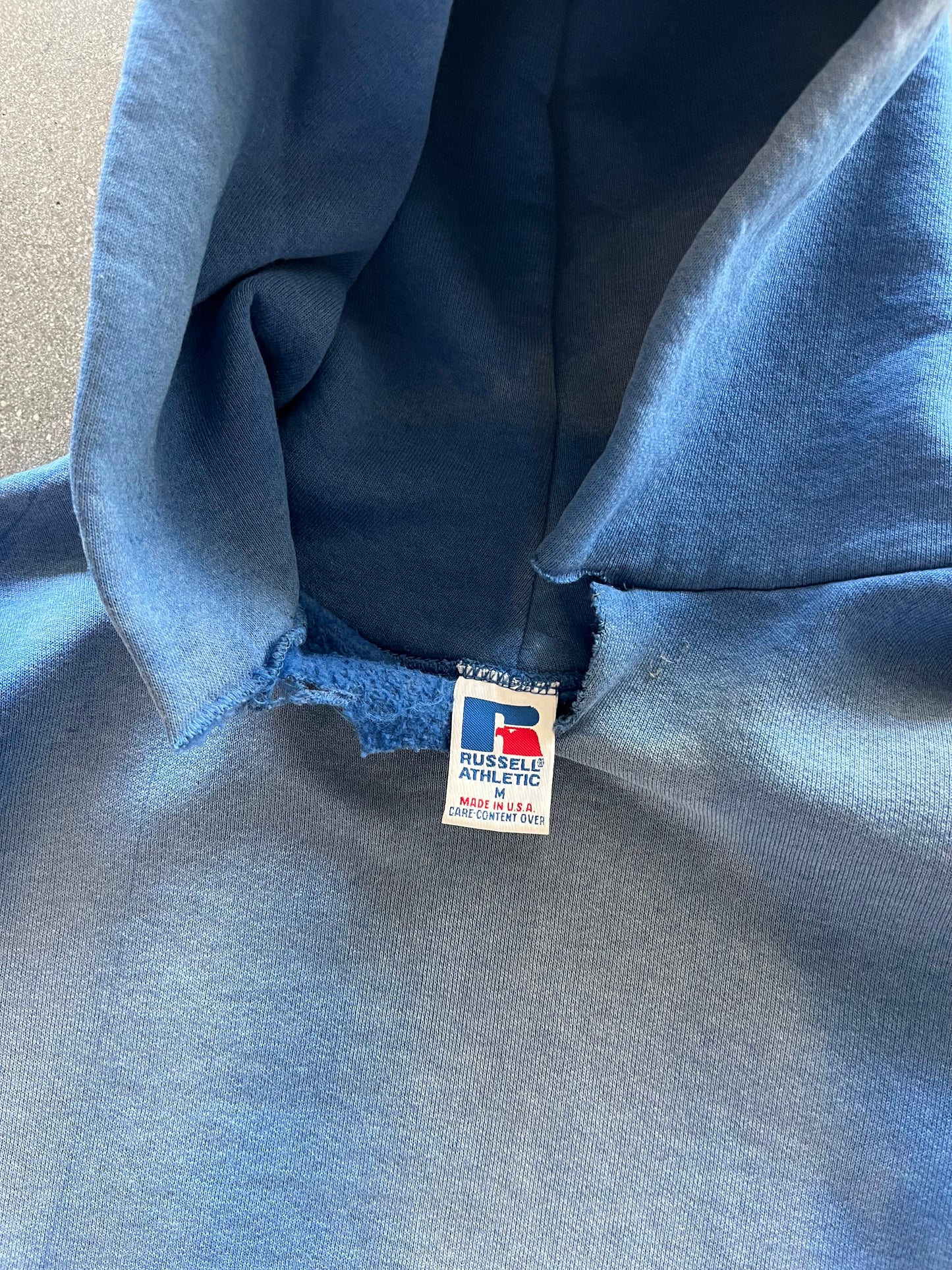 90’S SUNFADED BLUE RUSSELL ATHLETIC HOODIE - BOXY M