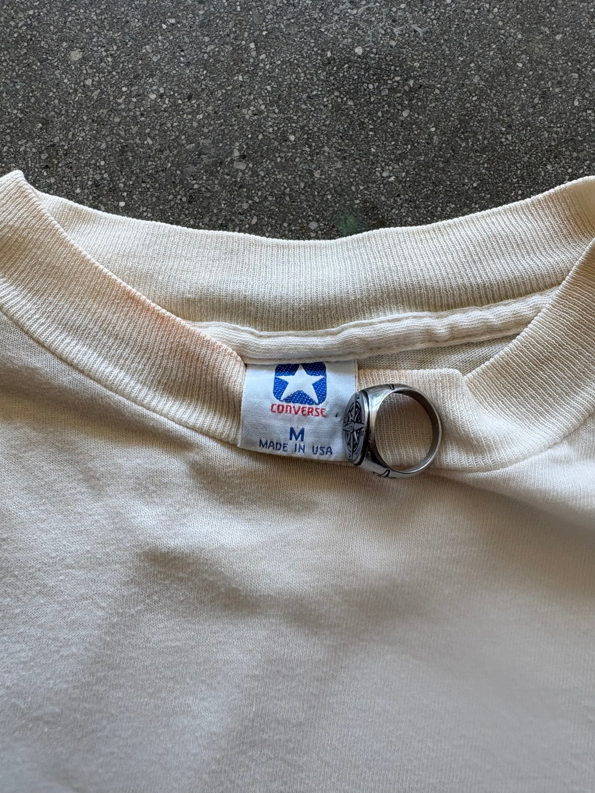 80’S WHITE CONVERSE LONGSLEEVE - M