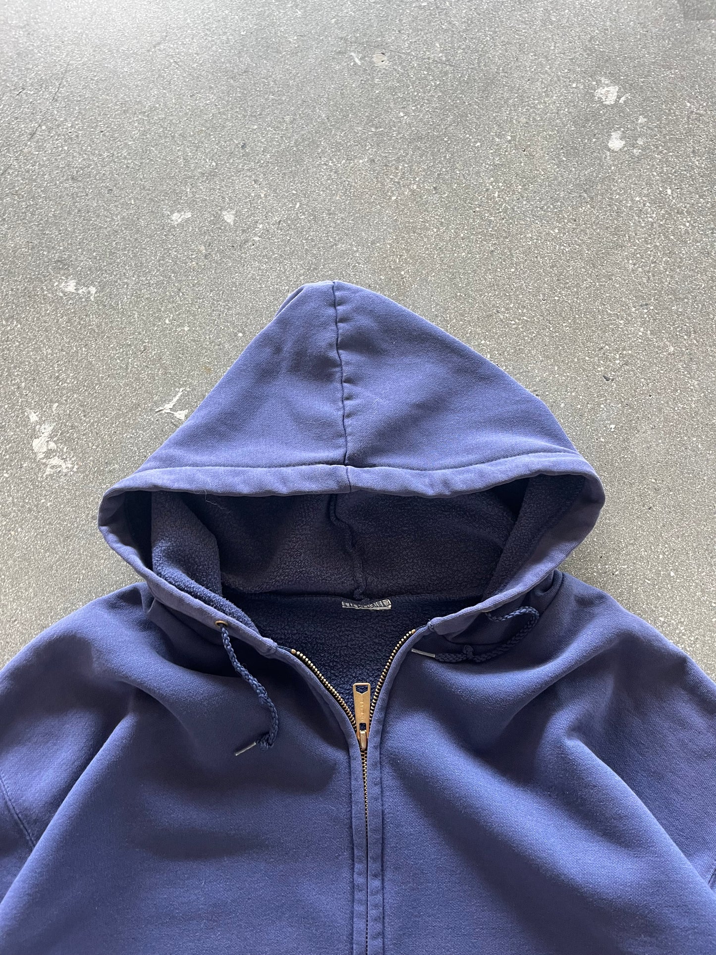 90’S FADED NAVY CARHARTT ZIP UP HOODIE - BOXY XL