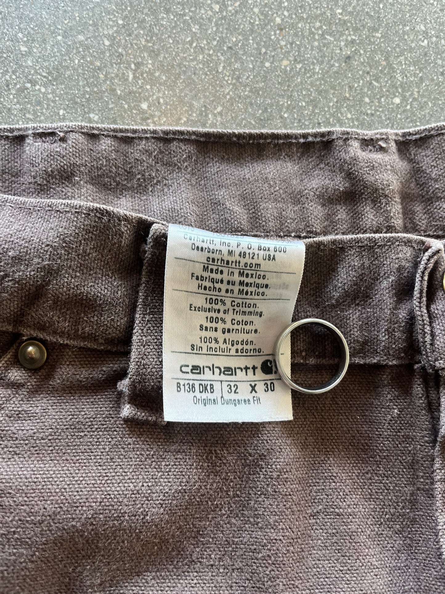 90’S CHOCOLATE BROWN CARHARTT DOUBLE KNEES - 32