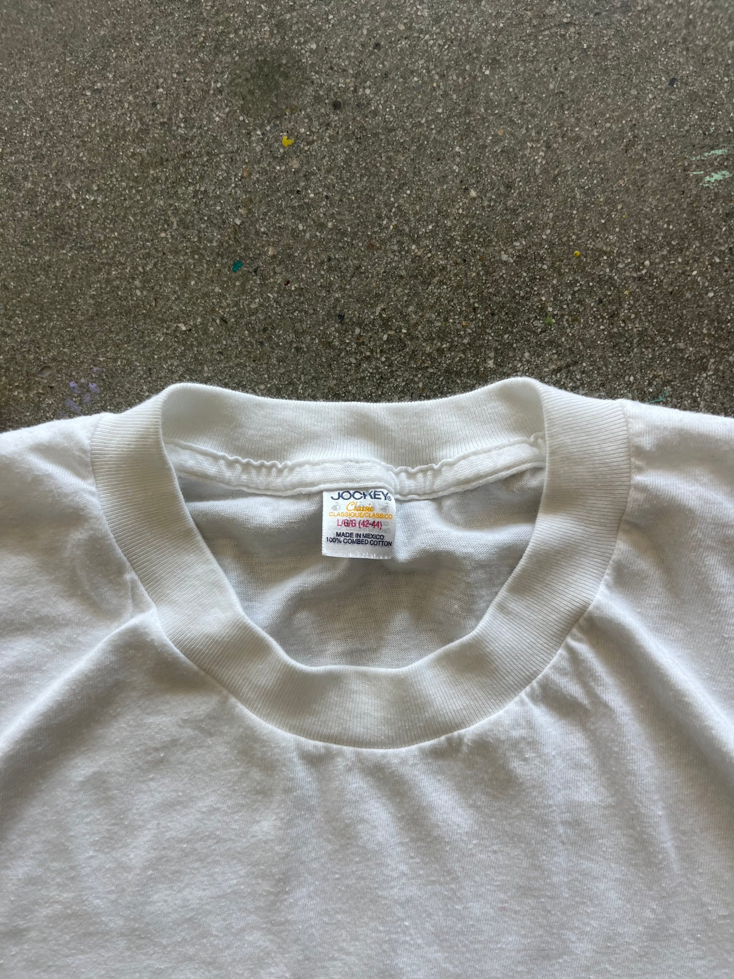 80’S WHITE BLANK TEE - M