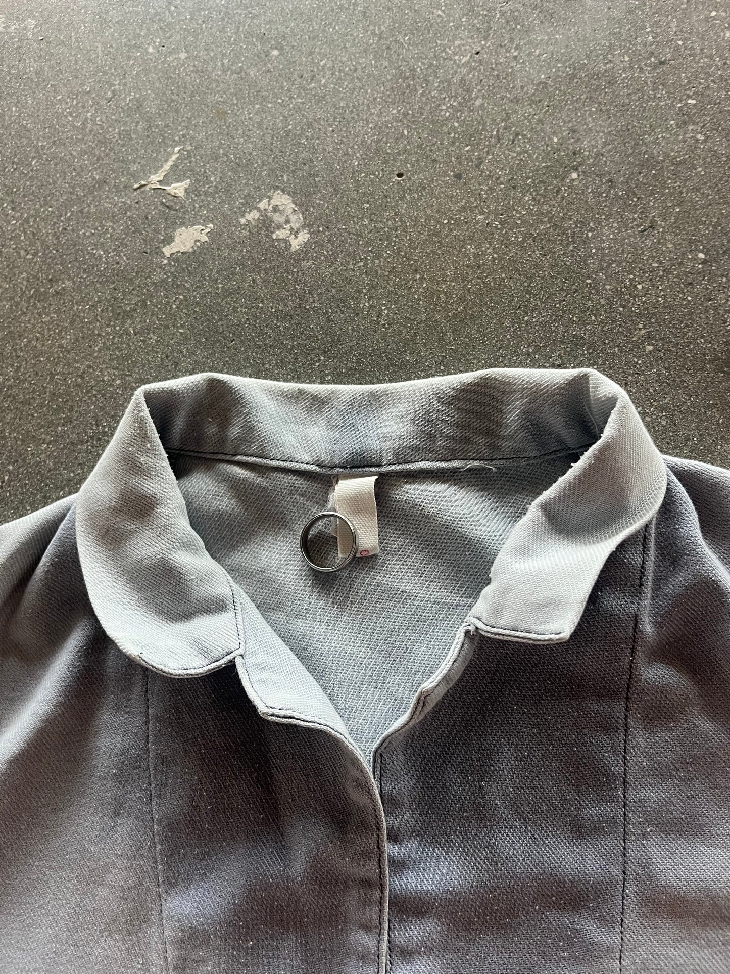 70’S DISTRESSED FRENCH CHORE COAT - L