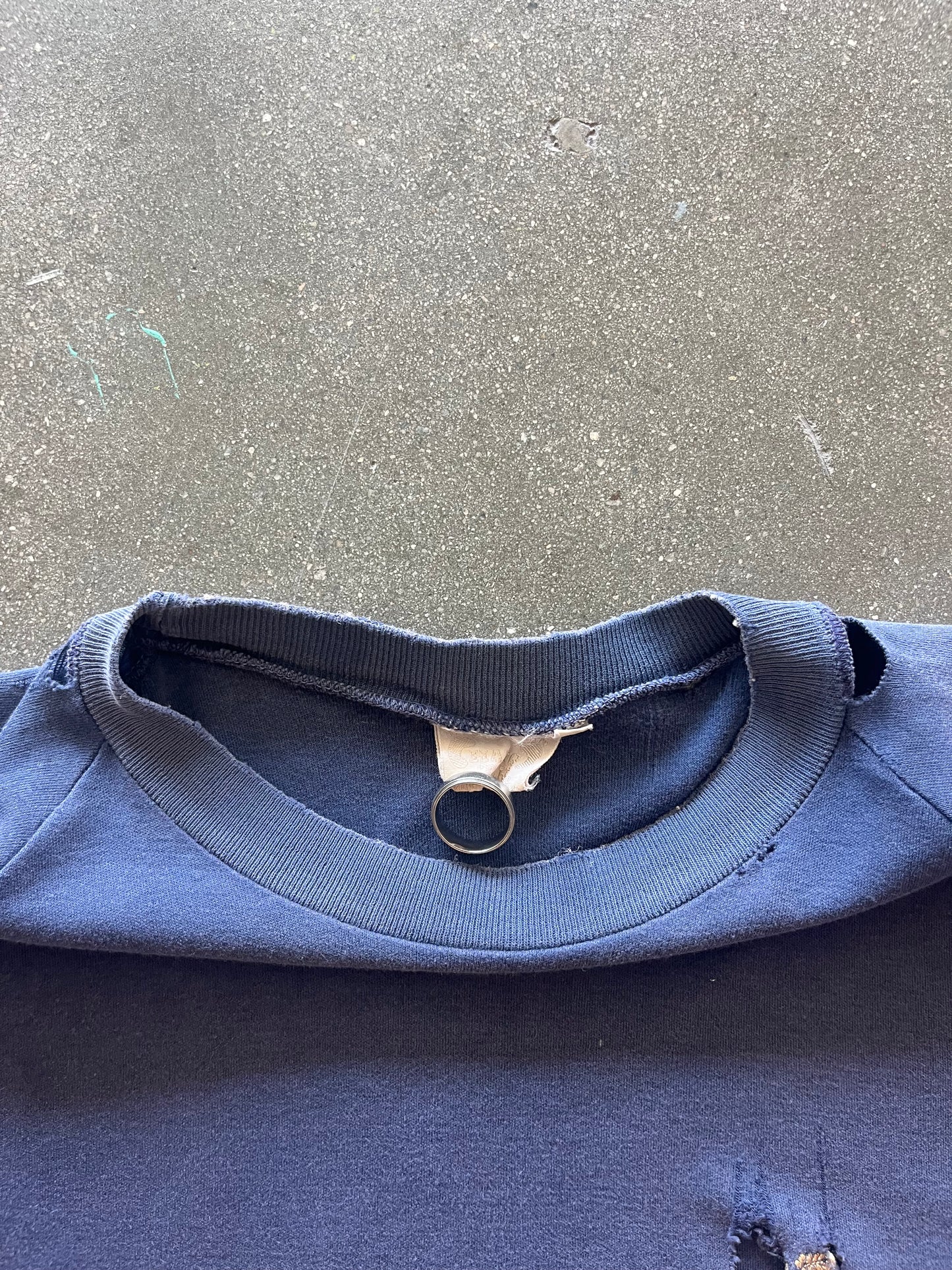 80’S FADED NAVY RAGLAN BLANK - BOXY S/M