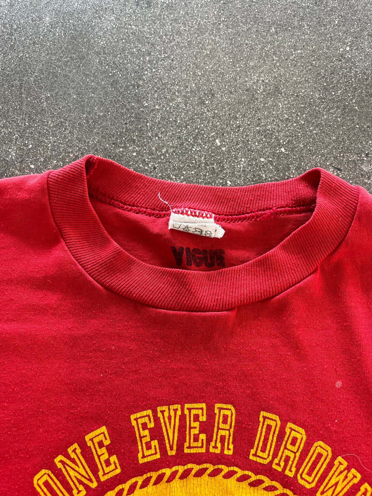 90’S “NO ONE EVER DROWNING IN SWEAT” USMC TEE - M