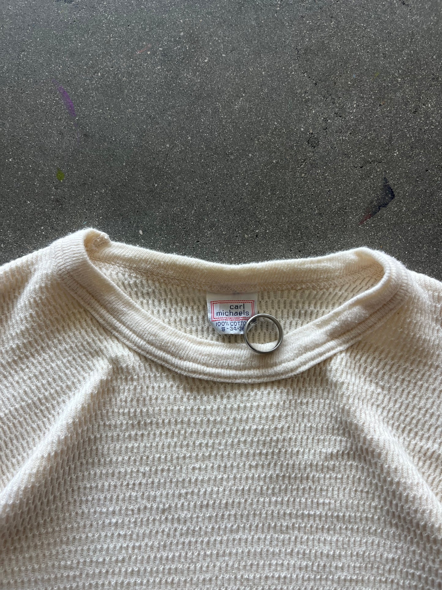 70’S CREAM WAFFLE THERMAL- S