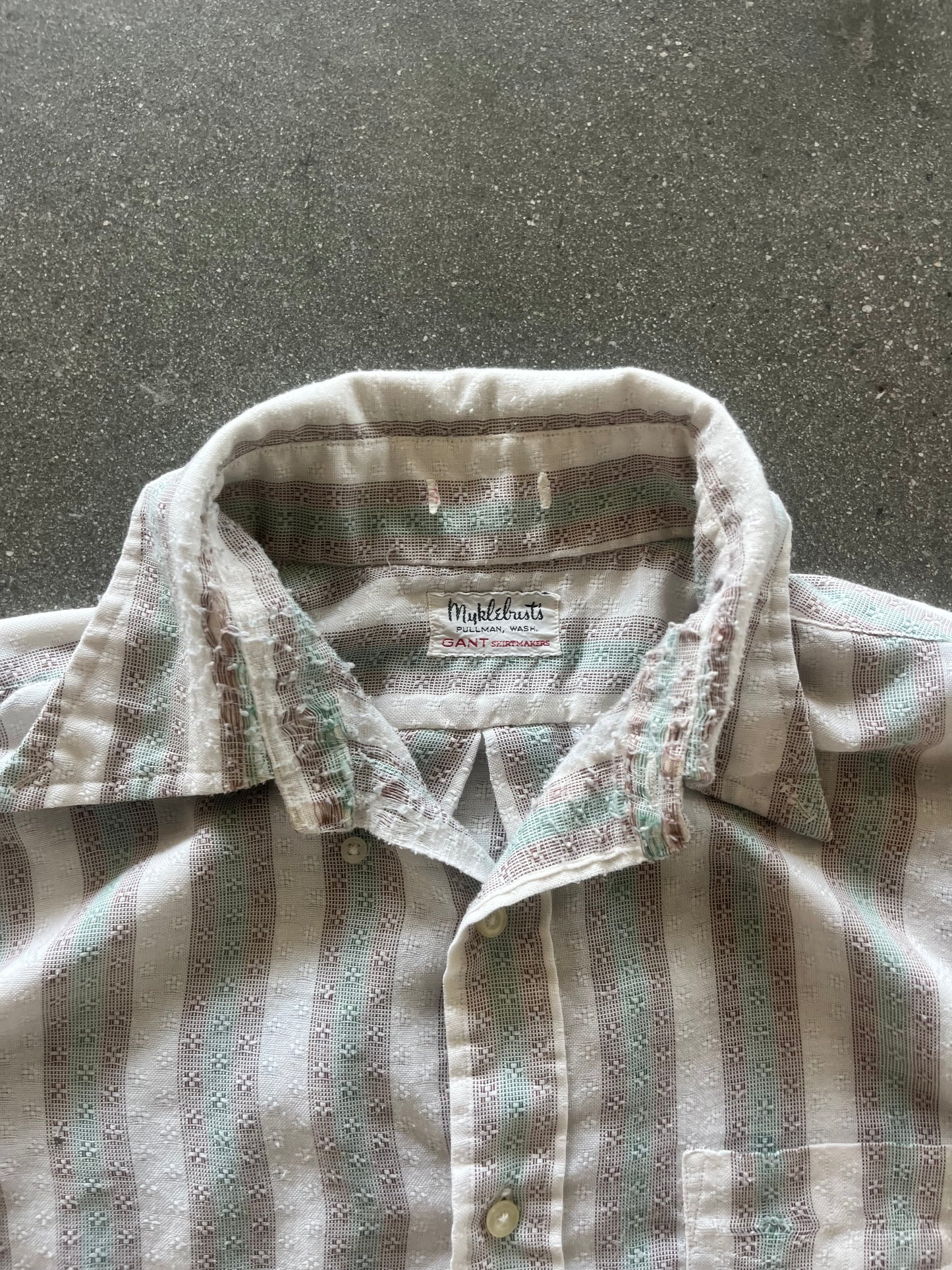 70’S STRIPED MYKLEBUST BUTTON UP - BOXY M