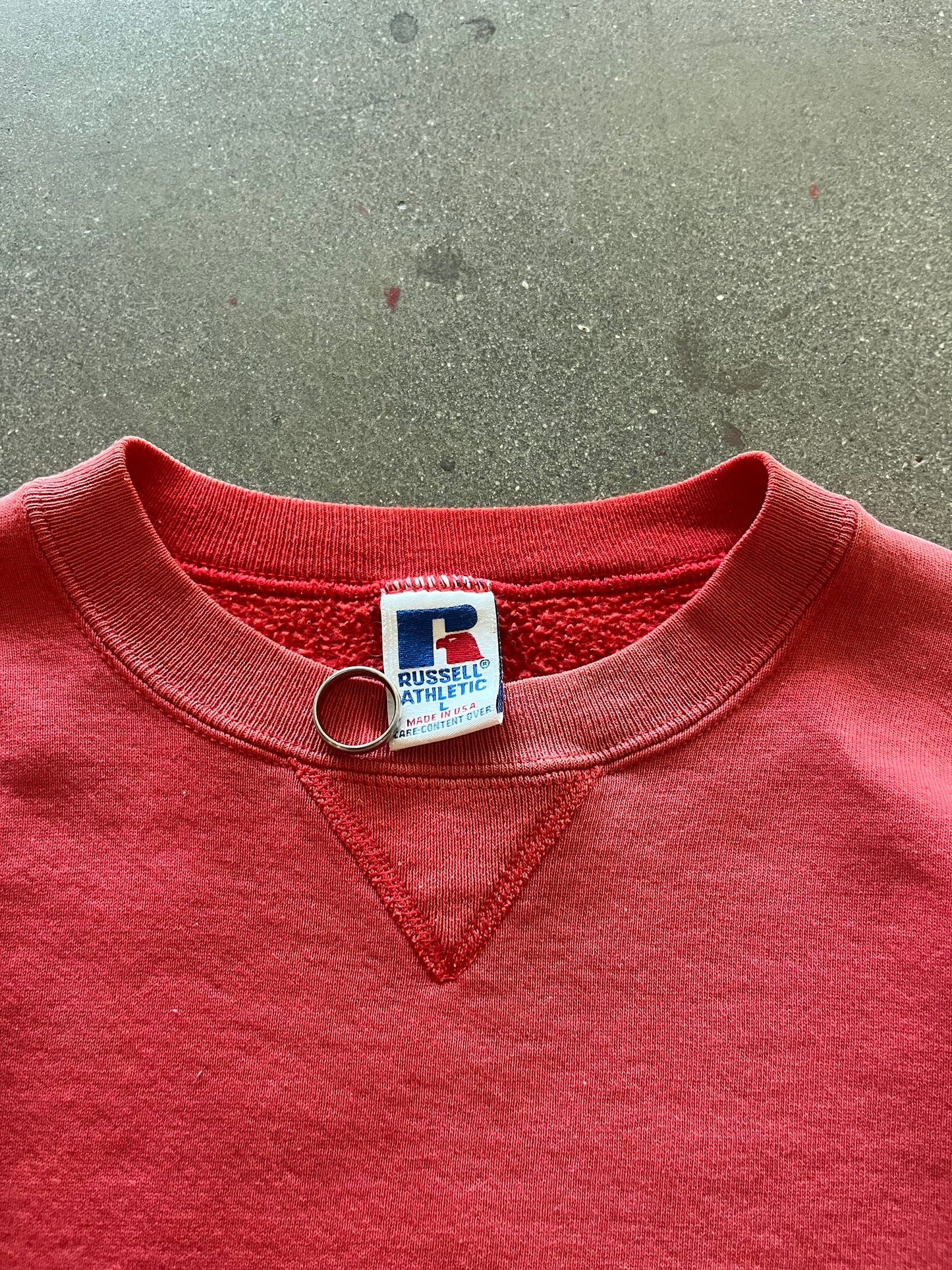 90’S SUNFADED SALMON RUSSELL ATHLETIC CREWNECK - BOXY M