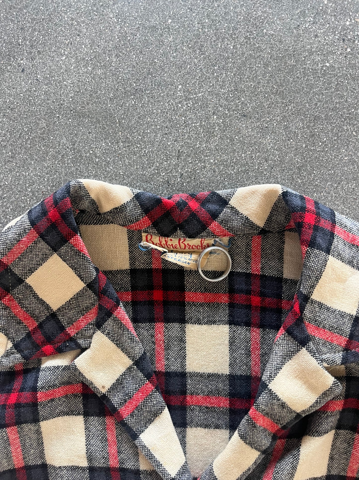 50’S WOOL BOBBIE BROOKS PLAID FLANNEL - S/M