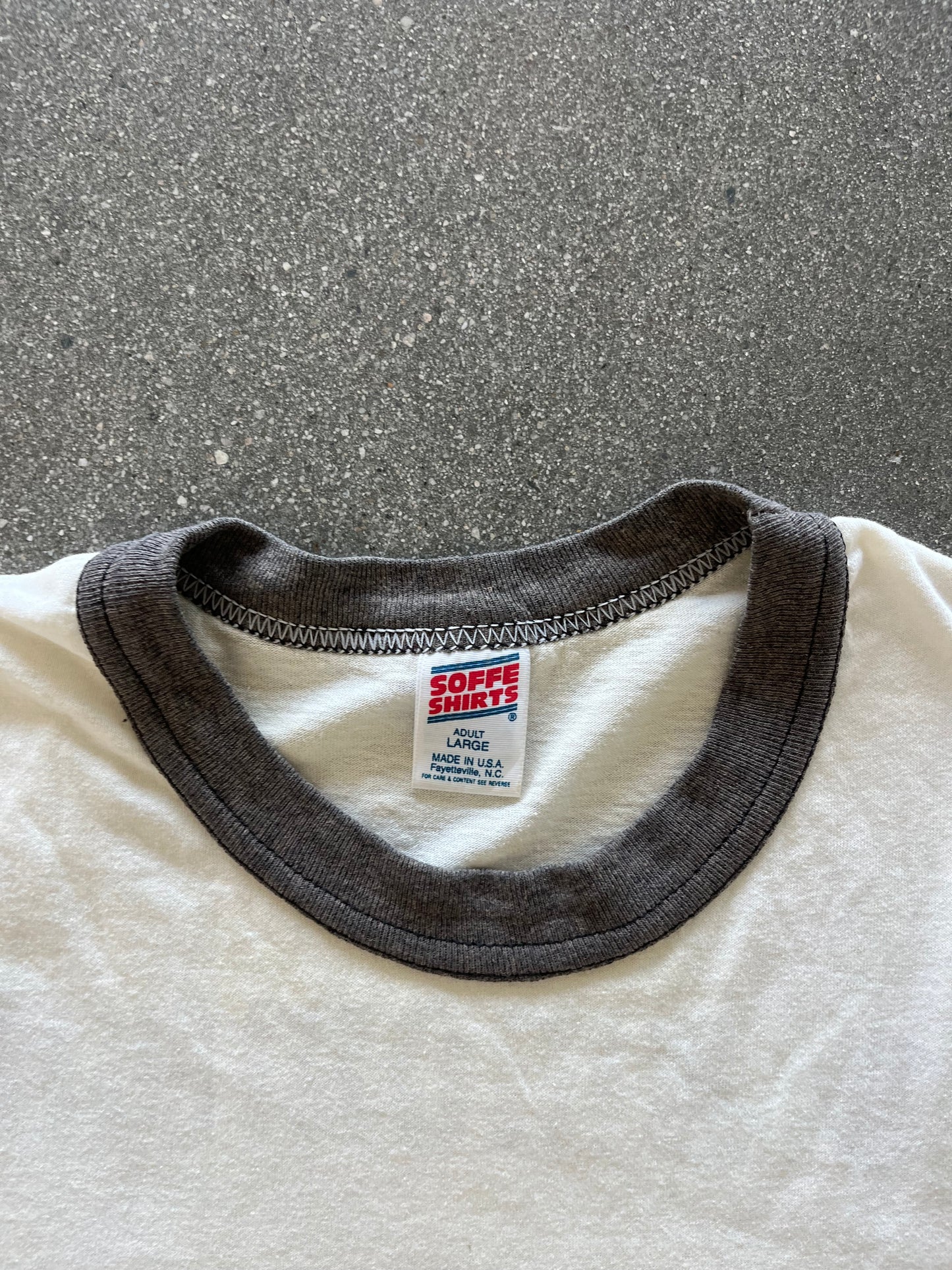 90’S “STOP AIDS PROJECT” RINGER TEE - L