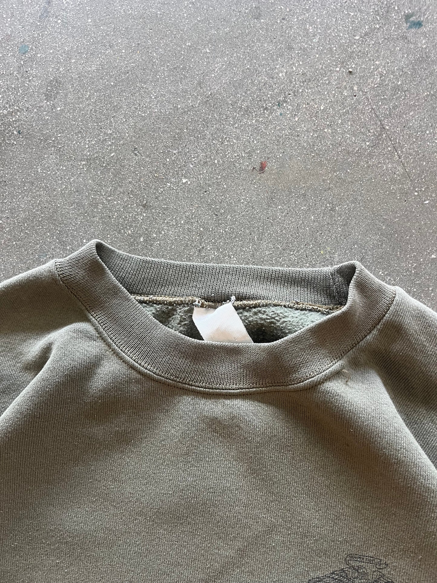80’S OLIVE “USMC” CREWNECK - BOXY L