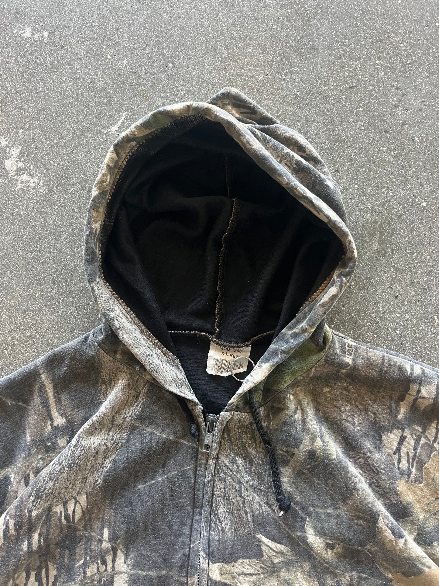 90’S REALTREE CAMO ZIP UP HOODIE - BOXY L