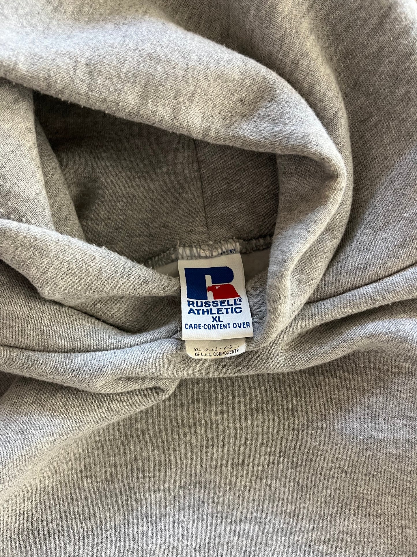 90’S GRAY RUSSELL ATHLETIC HOODIE - BOXY L