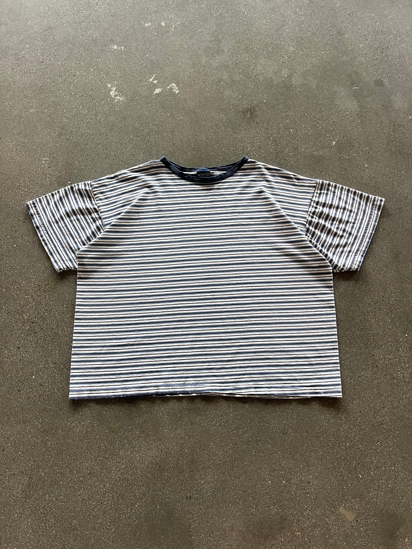 90’S BLUE STRIPED TEE - BOXY S/M