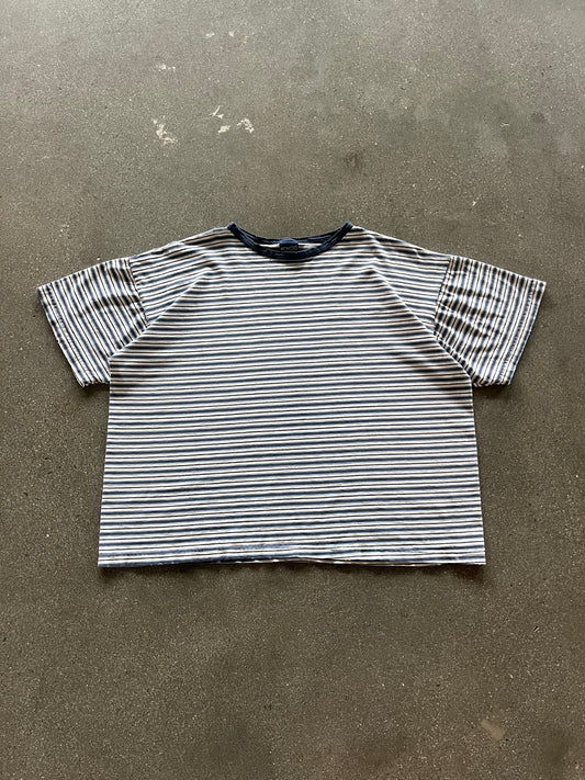 90’S BLUE STRIPED TEE - BOXY S/M