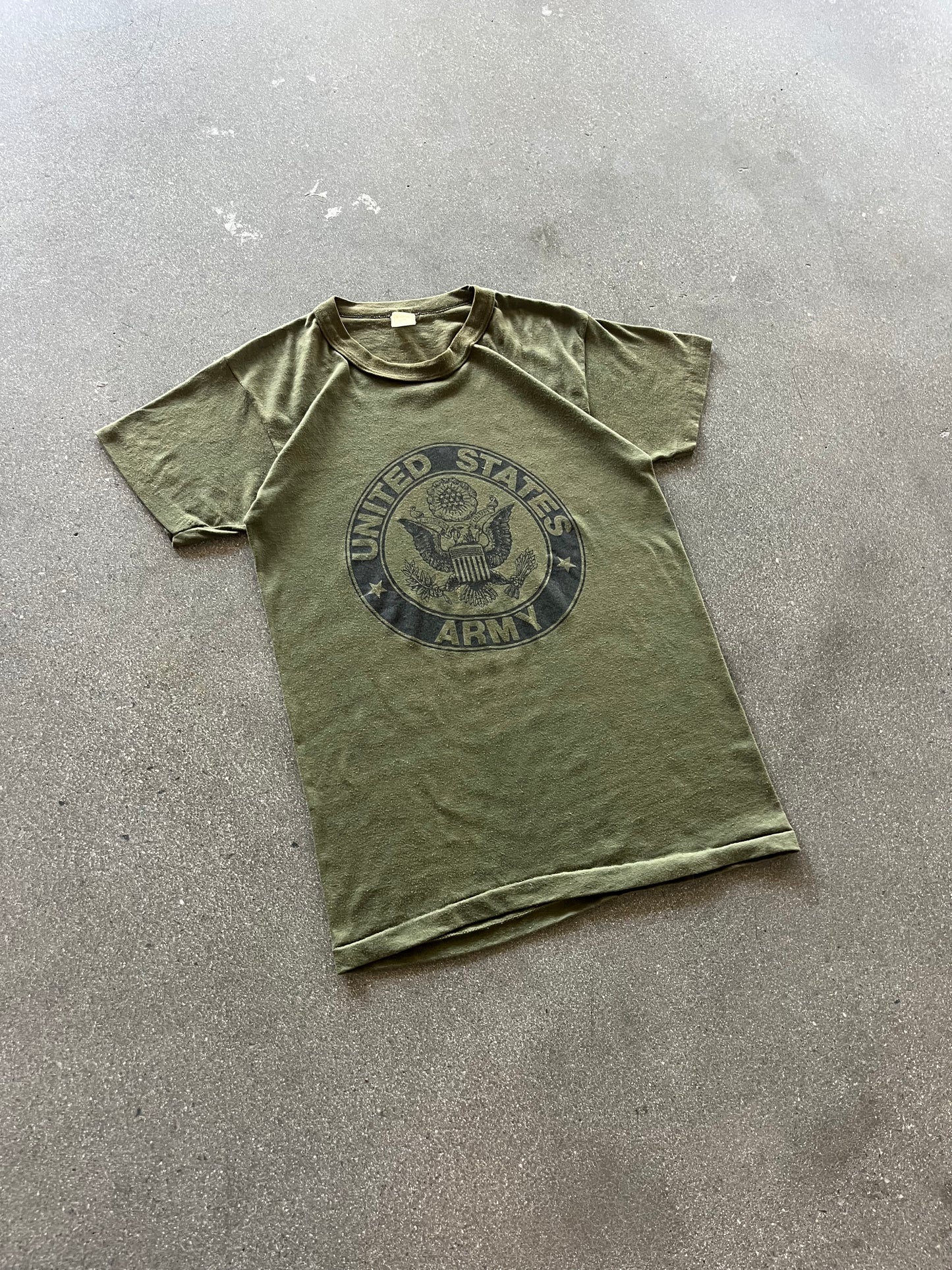 80’S OLIVE “U.S. ARMY” TEE - M
