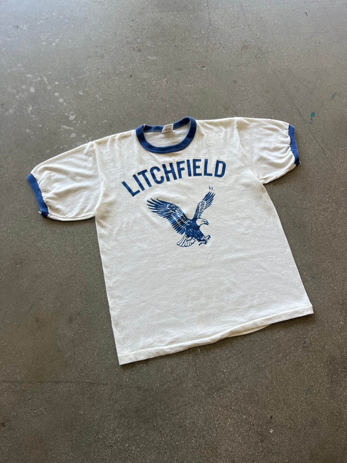 70’S BLUE “LITCHFIELD” RINGER TEE - S/M