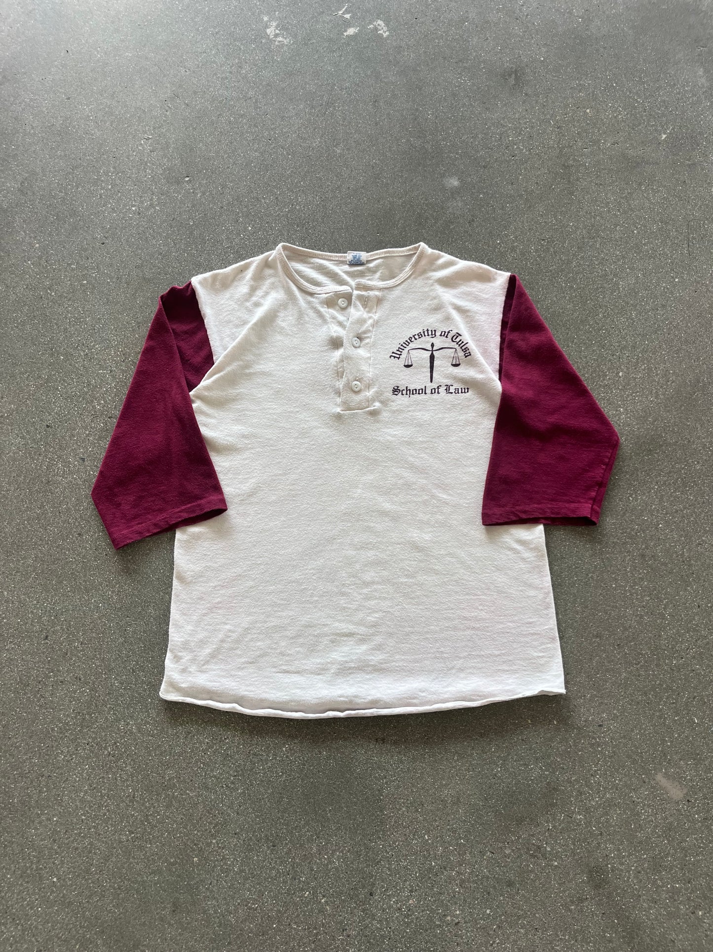 70’S “UNIVERSITY OF TULSA” RUGBY HENLEY - S/M