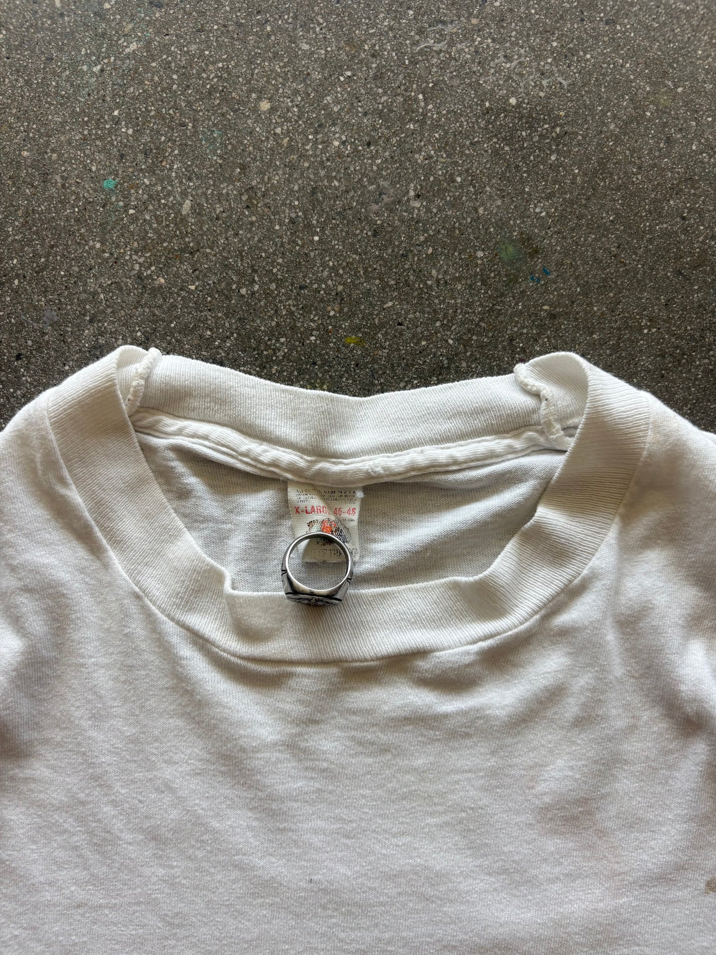 80’S PAINT SPLATTERED FRUIT OF THE LOOM BLANK - L