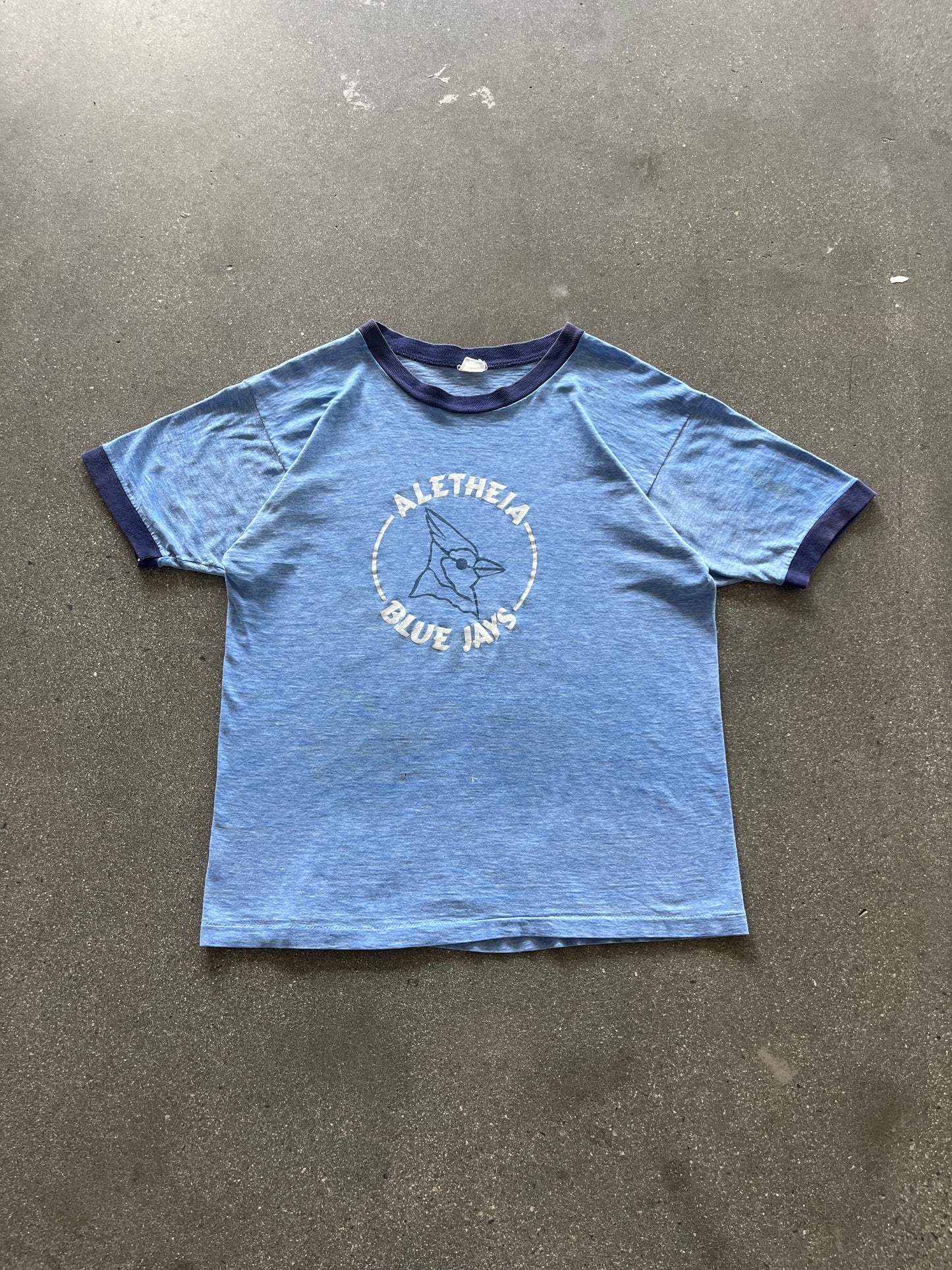 70’S “ALETHEIA BLUE JAYS” RINGER - M