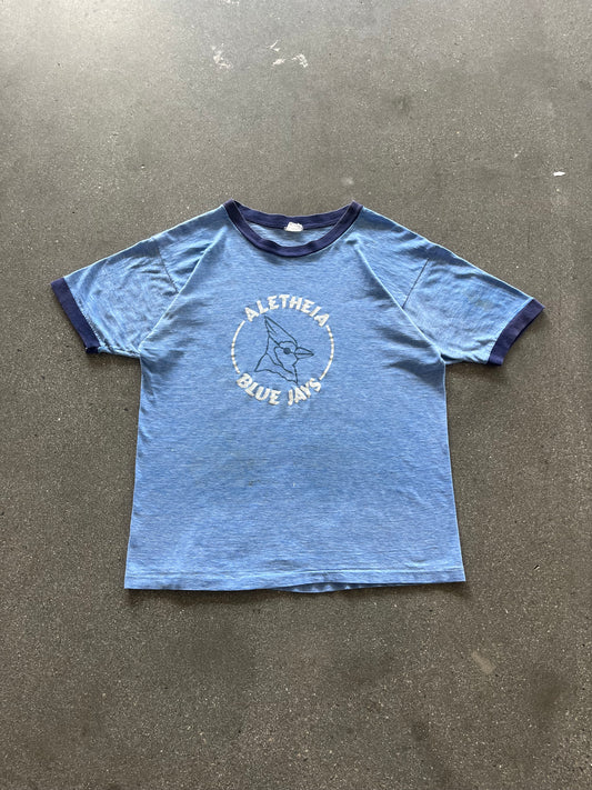 70’S “ALETHEIA BLUE JAYS” RINGER - M