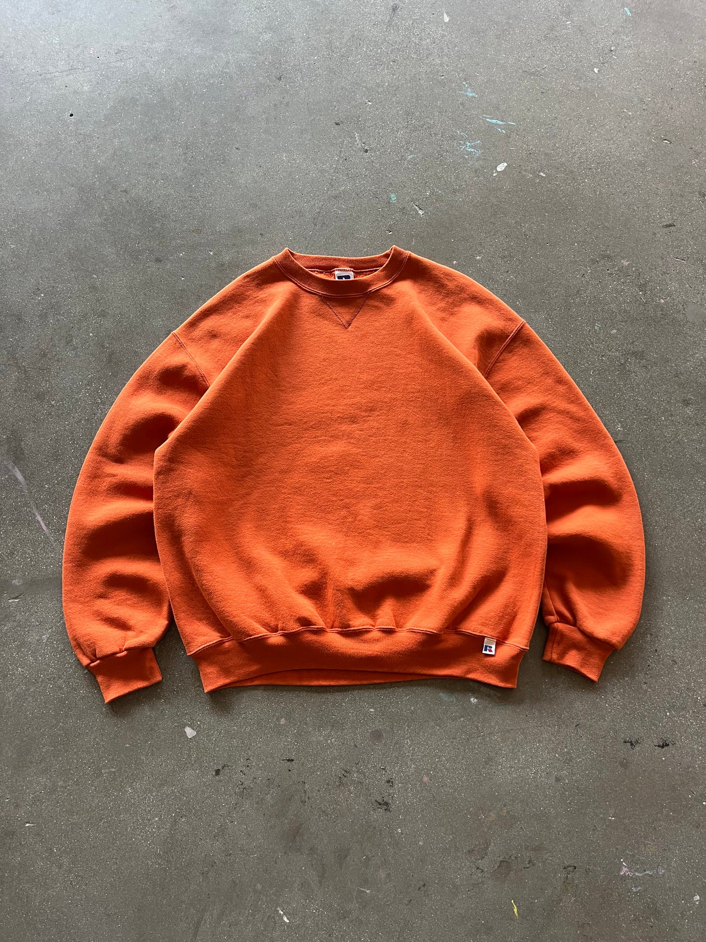 90’S SUNKIST ORANGE RUSSELL CREWNECK - BOXY L