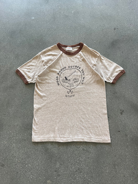 70’S “WOOD BADGE” RINGER TEE - M/L