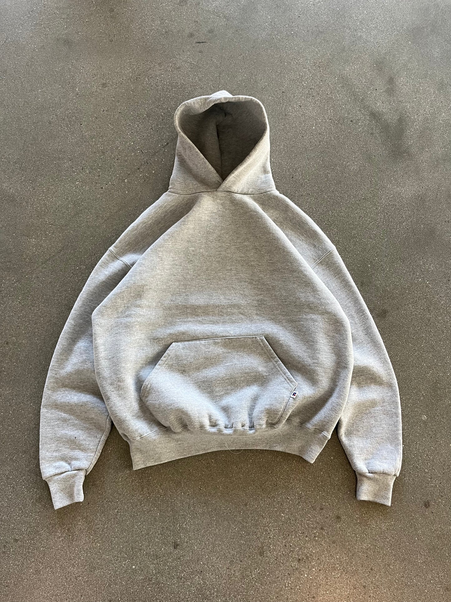 90’S GRAY RUSSELL ATHLETIC HOODIE - BOXY L